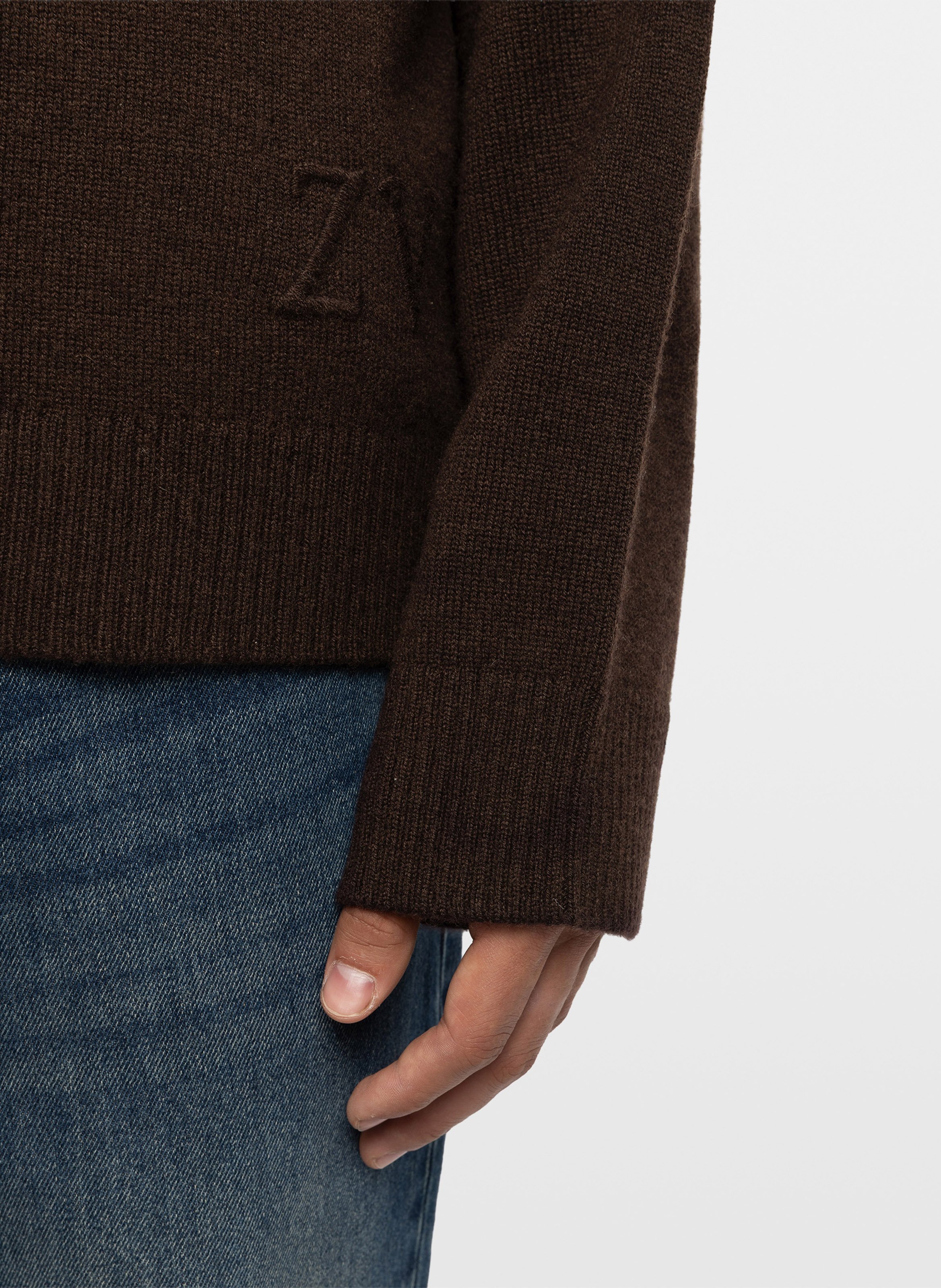 Pull col roulé en laine mérinos nalmo ZADIG&VOLTAIRE Marron