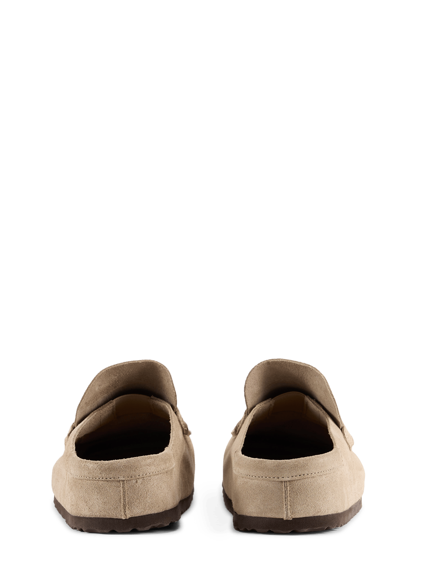 Mules mocassins Naples Wrapped en cuir  BIRKENSTOCK Beige