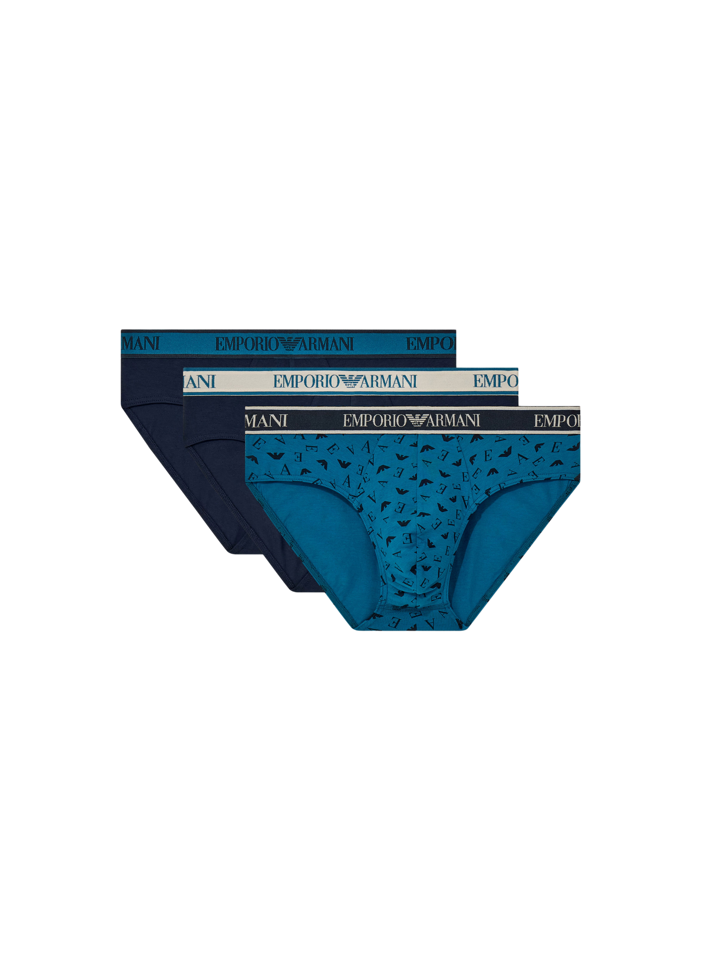 Set van 3 slips in gemengd katoen EMPORIO ARMANI Veelkleurig