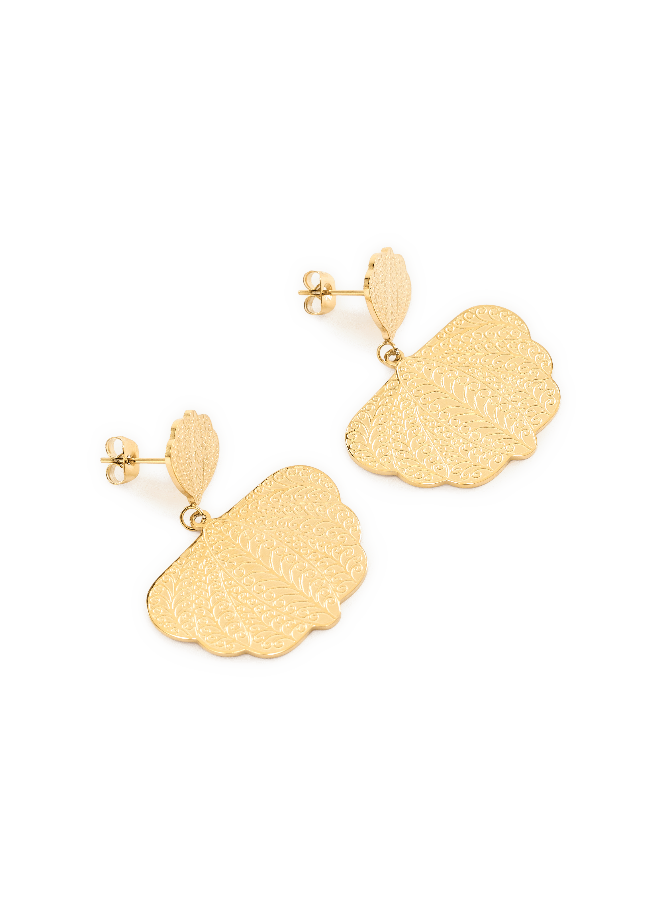 Blattohrringe mit Blättern AU PRINTEMPS PARIS Golden