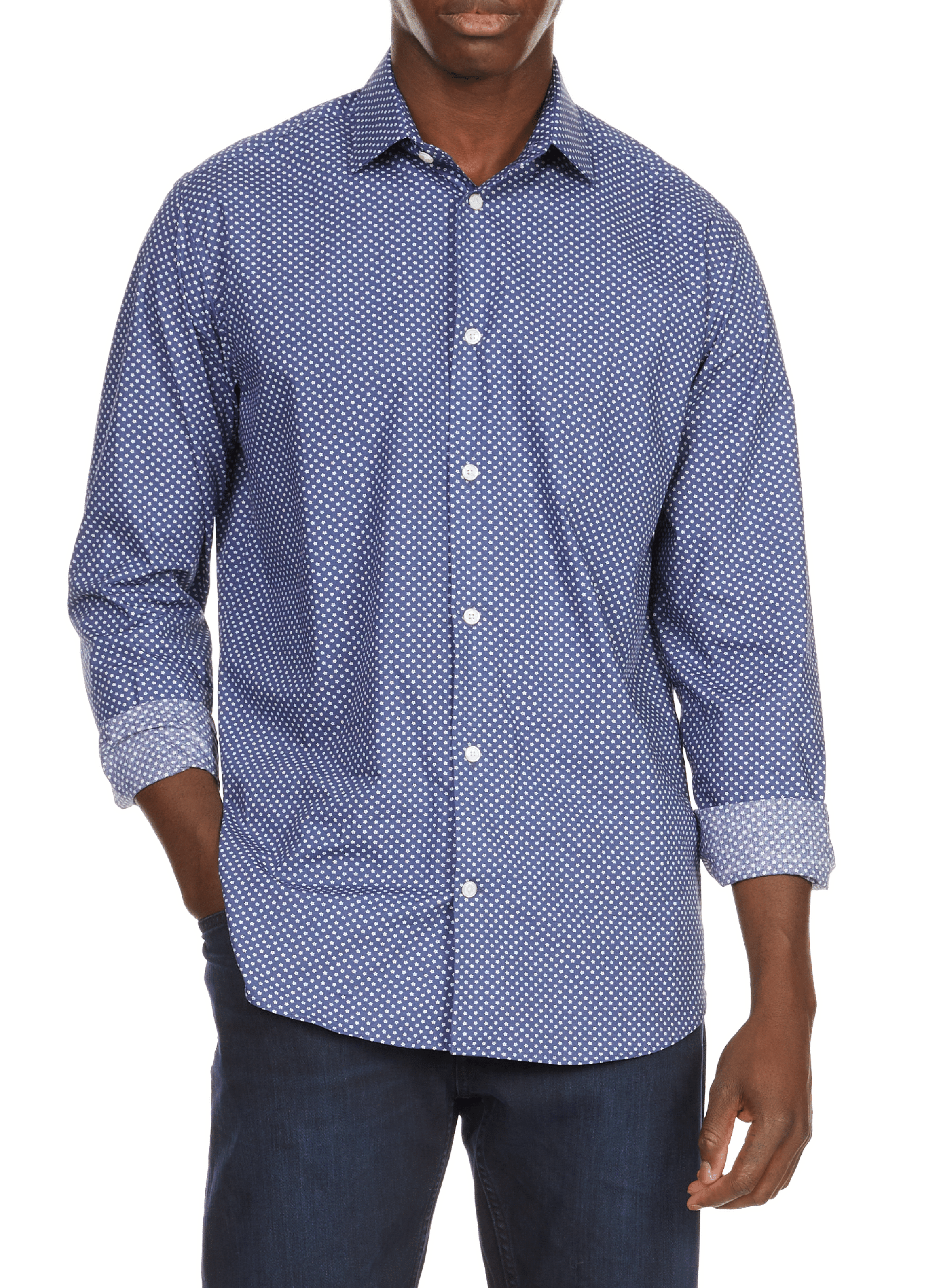 Bedrucktes Hemd AU PRINTEMPS PARIS Blau