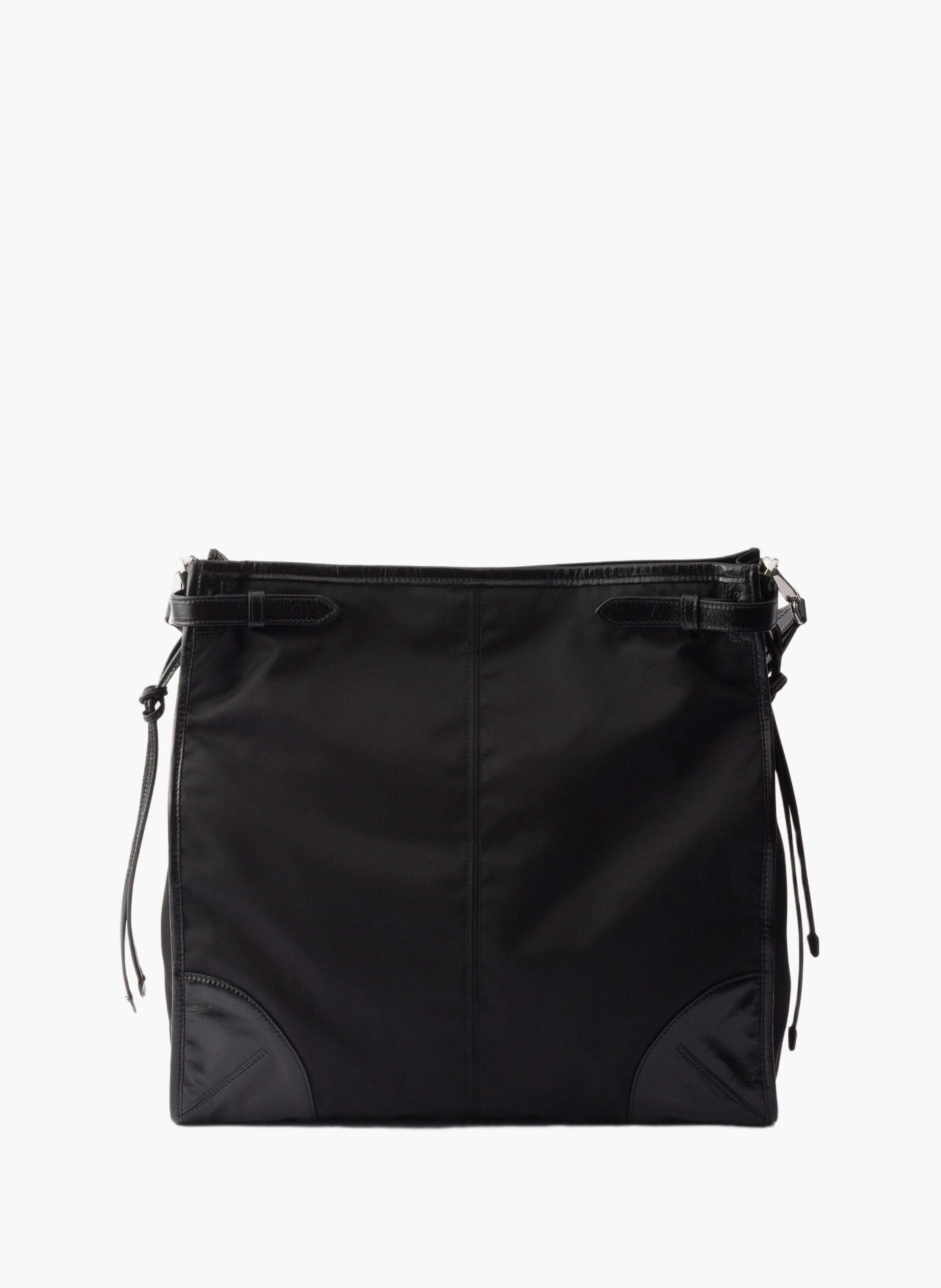 Sac porté épaule prada bonnie en re-nylon et cuir PRADA Noir