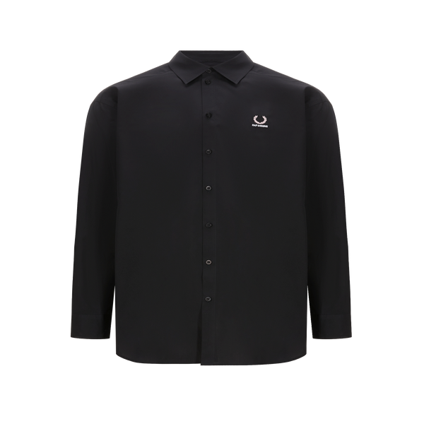 Fred Perry X Raf Simons - Chemise Oversize In Black