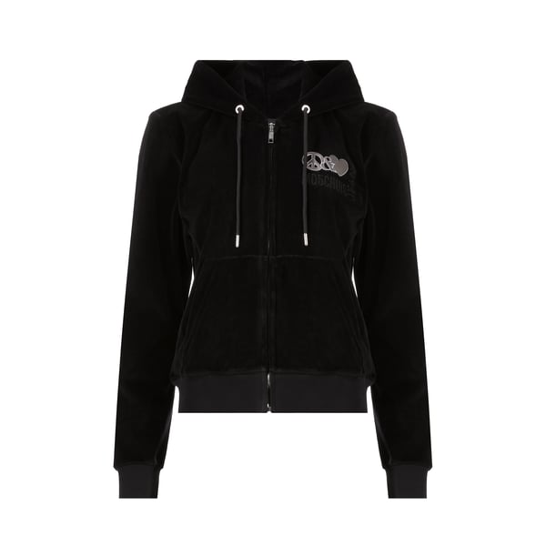 Hoodie zippé en velours