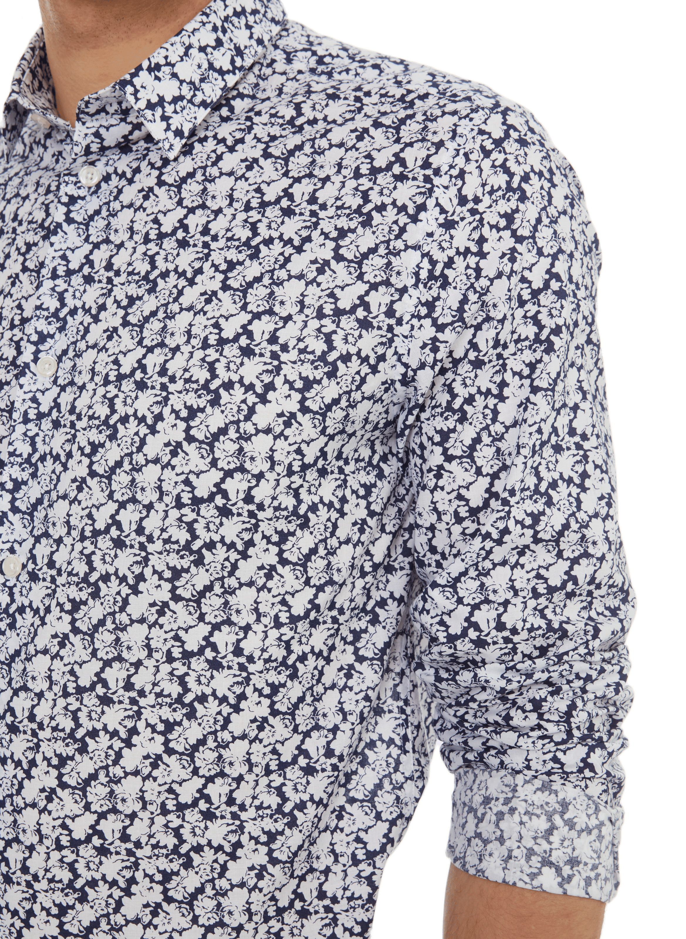 Printed cotton shirt AU PRINTEMPS PARIS Blue