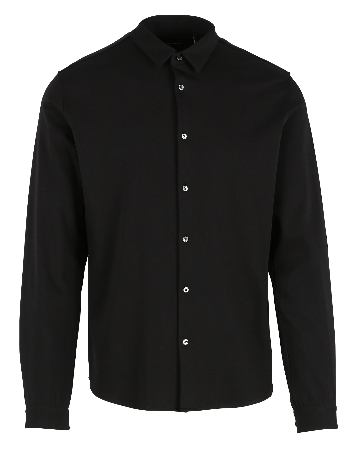 Chemise col classique regular-fit en coton bio mélangé IKKS Noir