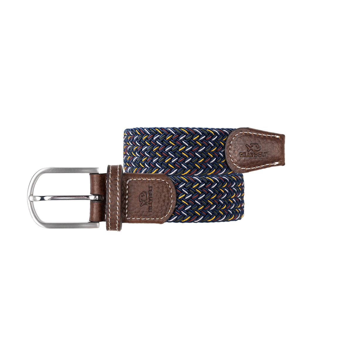 Ceinture tressée élastique multicolore BILLYBELT Bleu