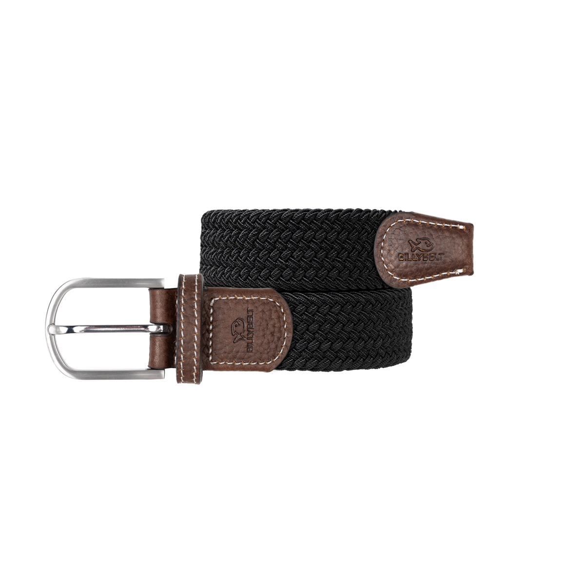 Ceinture tressée élastique unie BILLYBELT Noir