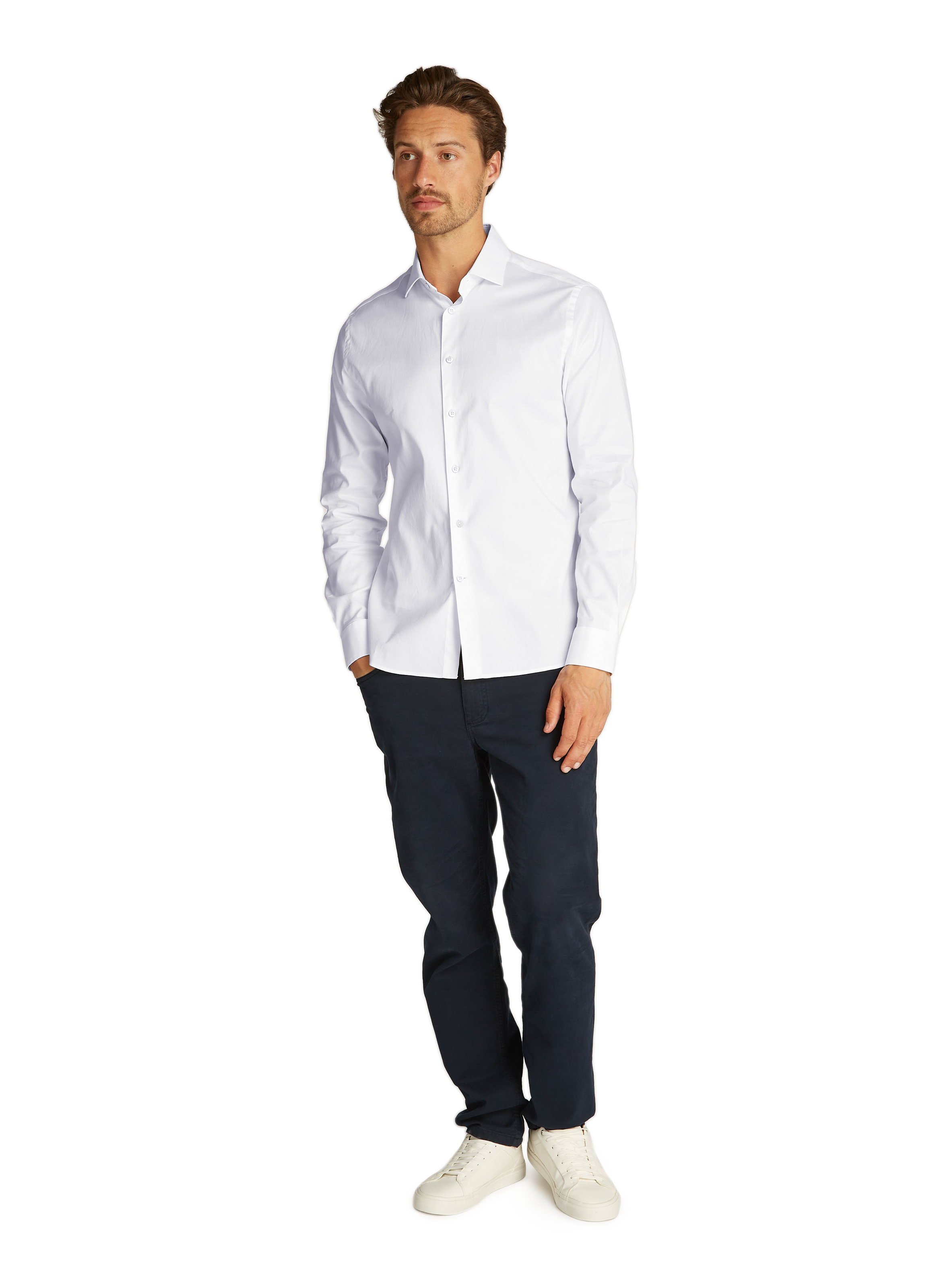 Chemise uni  Blanc