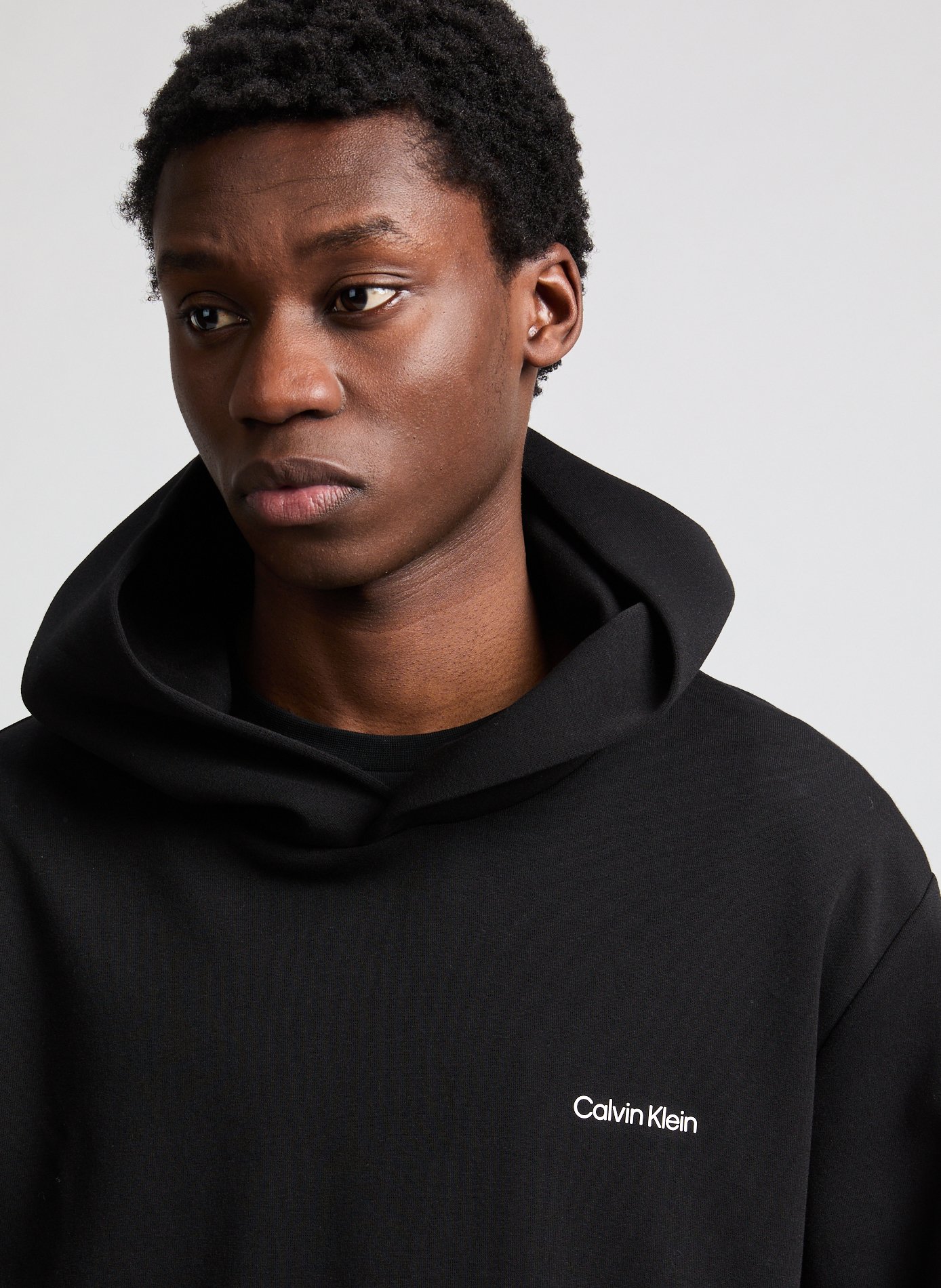 Recycled polyester and cotton hoodie Black