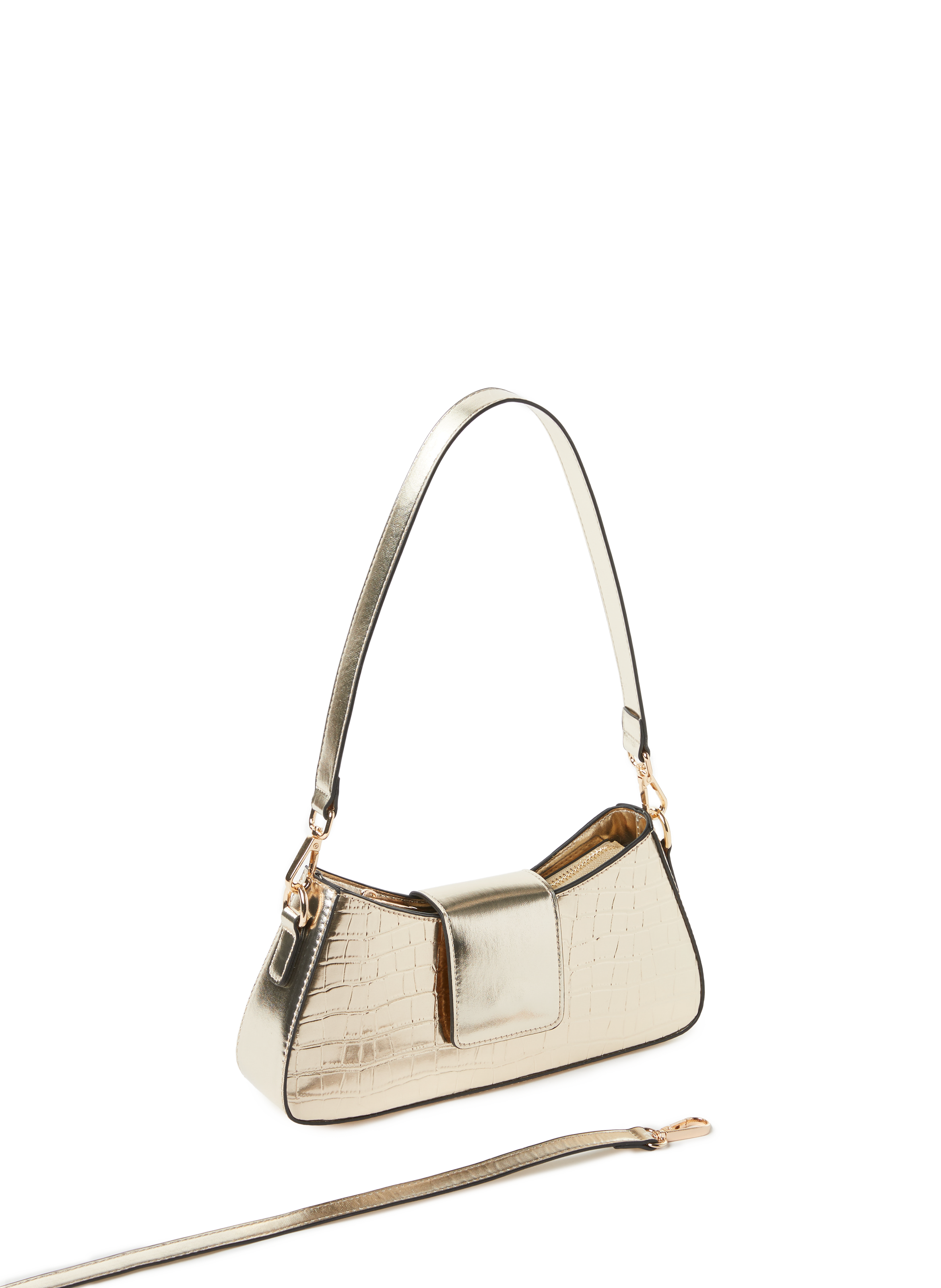 Sac à bandoulière métalissé AU PRINTEMPS PARIS Doré