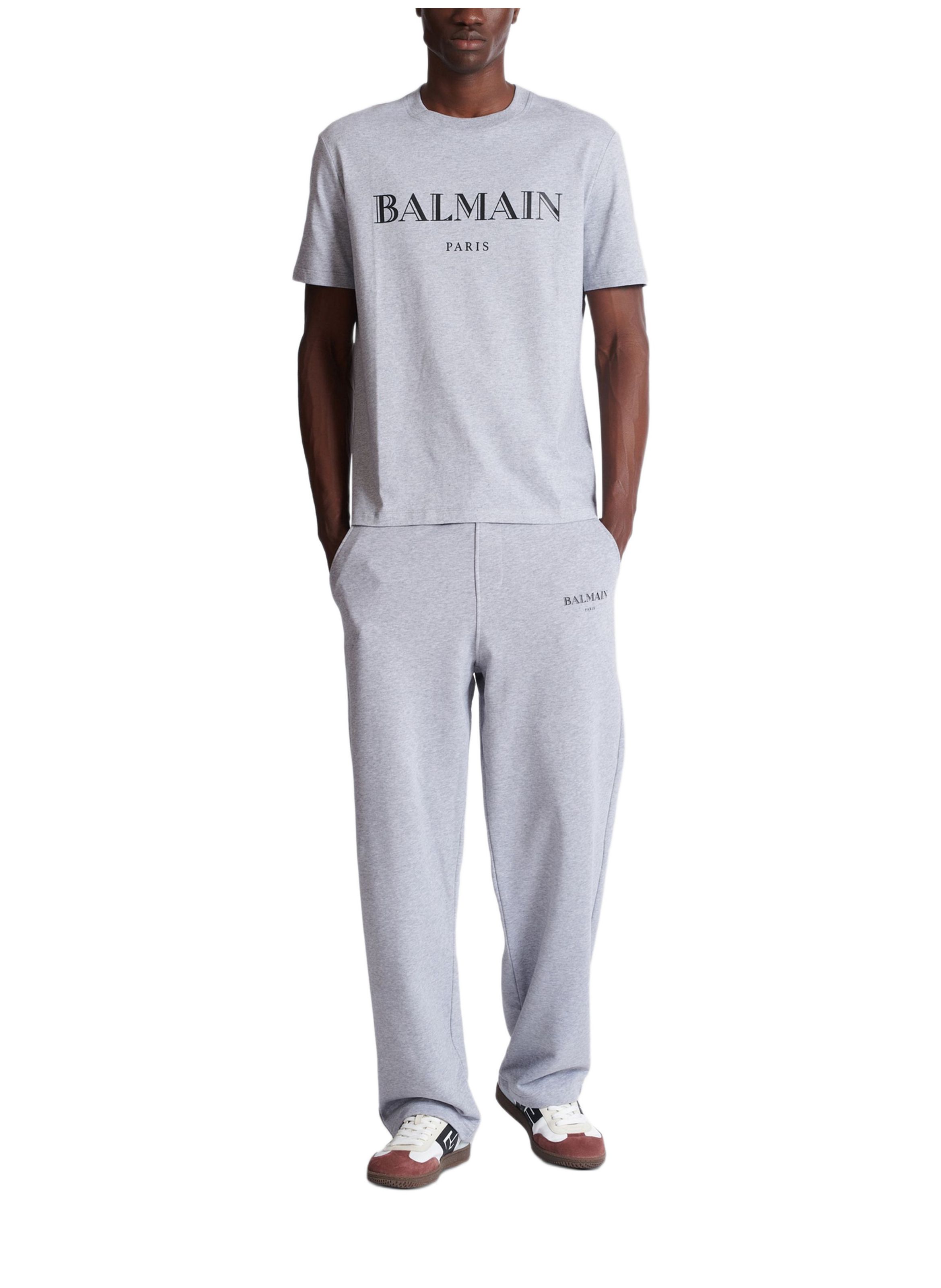 T-shirt avec imprimé balmain BALMAIN Gris