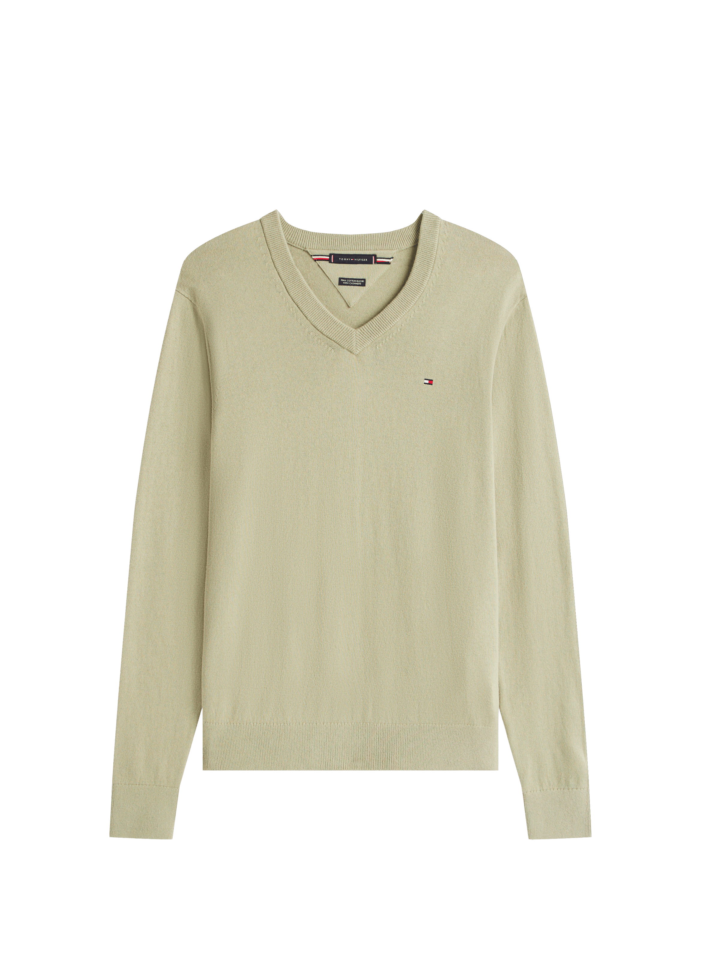Cotton and cashmere jumper   Earth sage