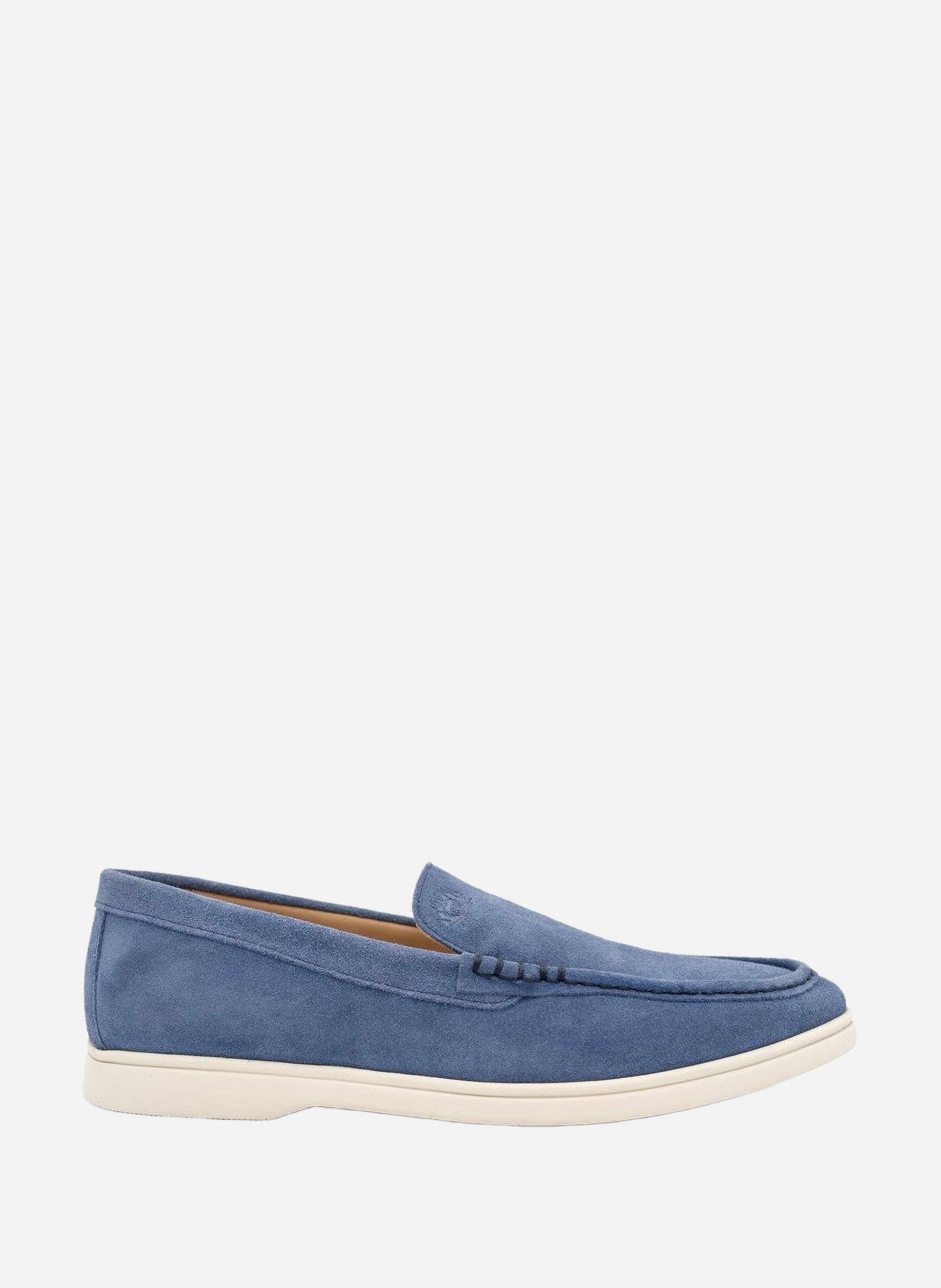 Mocassin velours monaco FINSBURY Bleu
