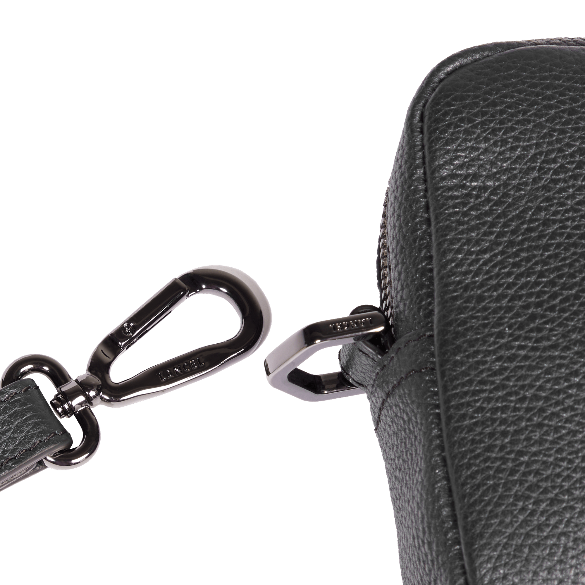 Mini sac dragonne zippé côme de lancel en cuir LANCEL Noir