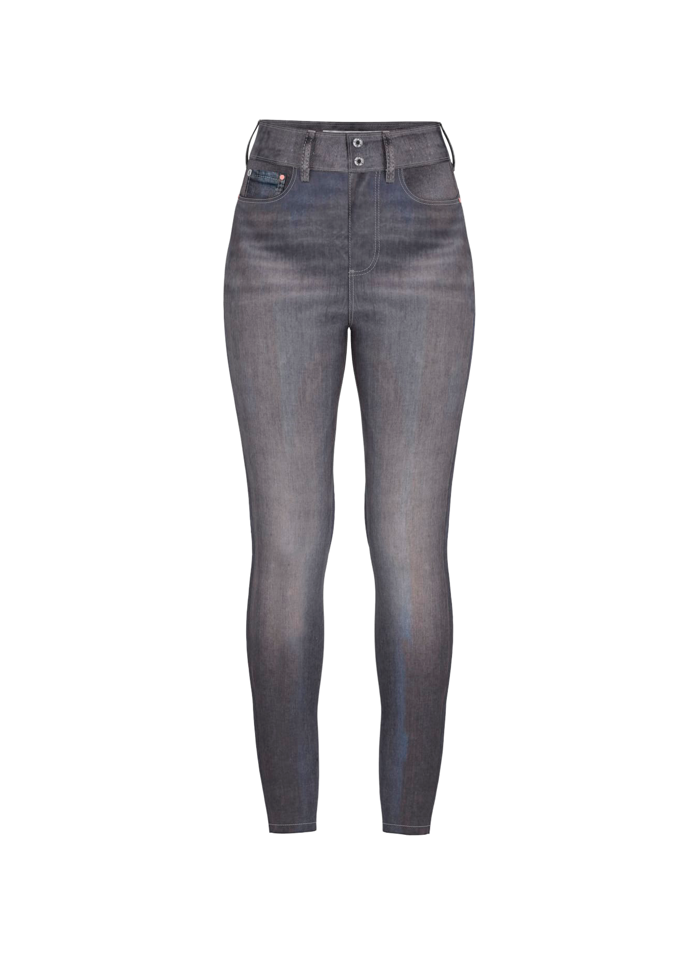 GUESS Jean slim taille haute Gris