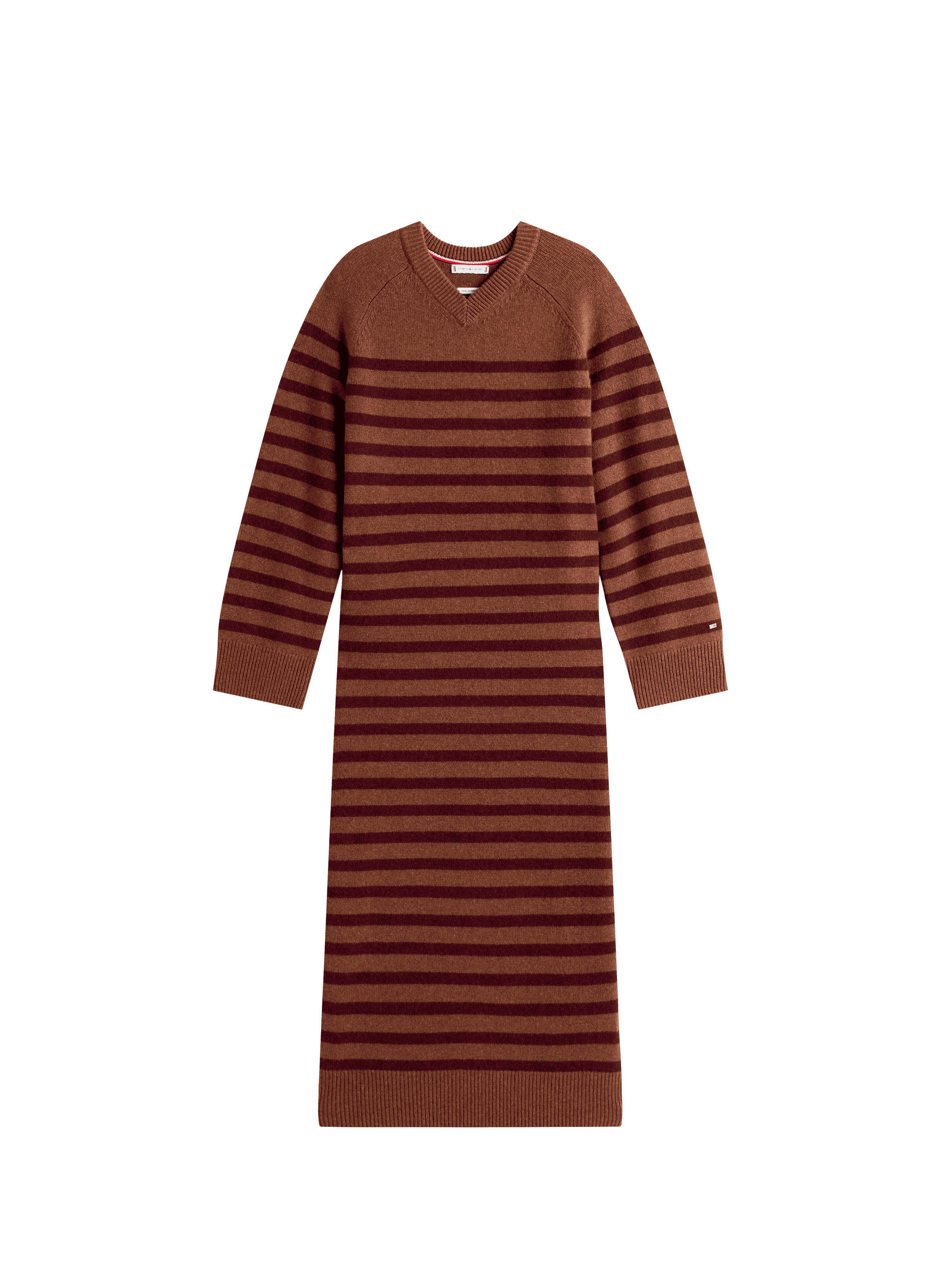 Robe à rayures en laine et cachemire TOMMY HILFIGER Multicolore