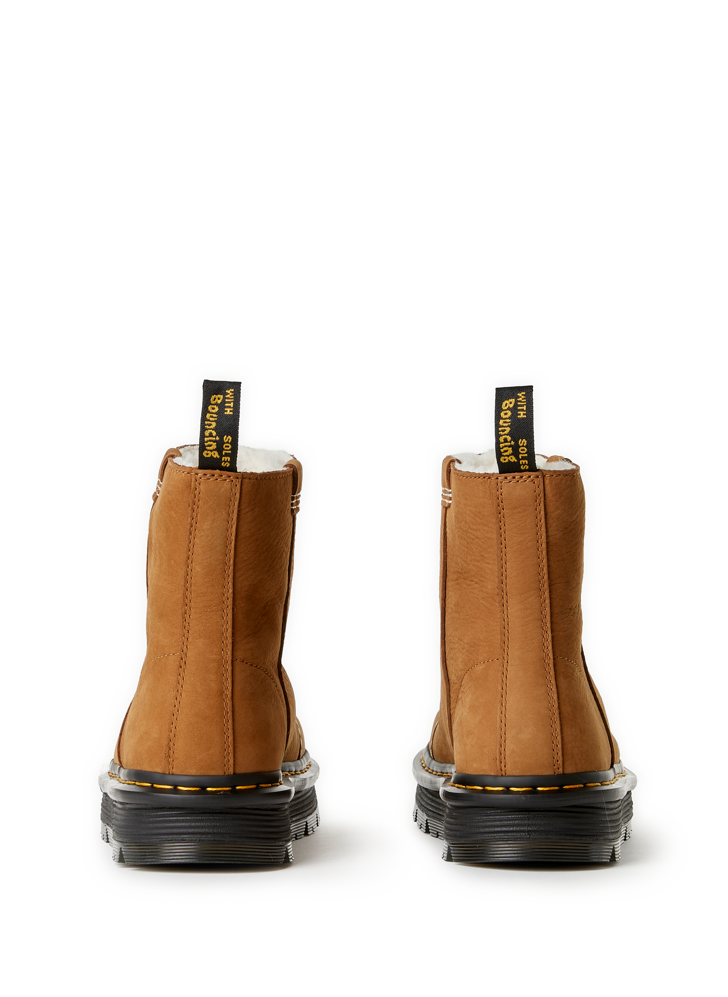 Bottines crantées en cuir DR. MARTENS Marron