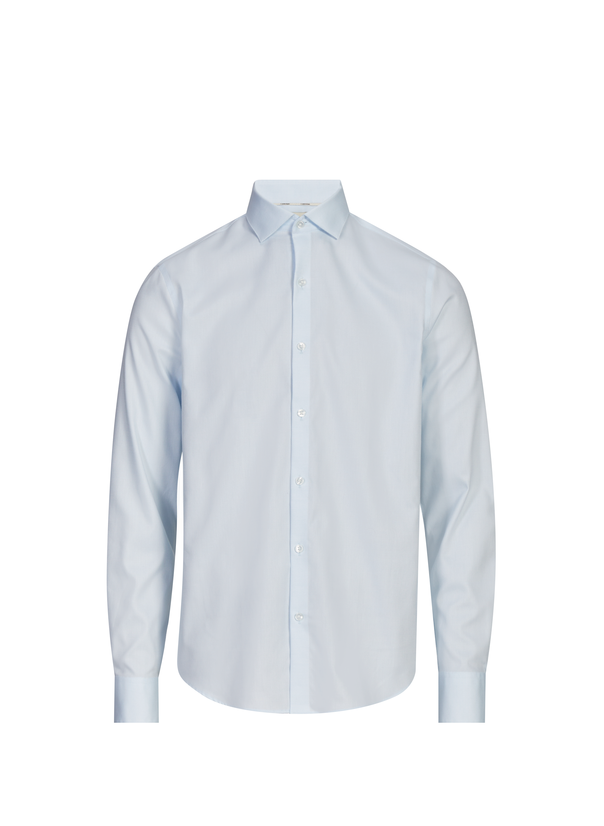 CALVIN KLEIN Chemise slim en coton mélangé Bleu