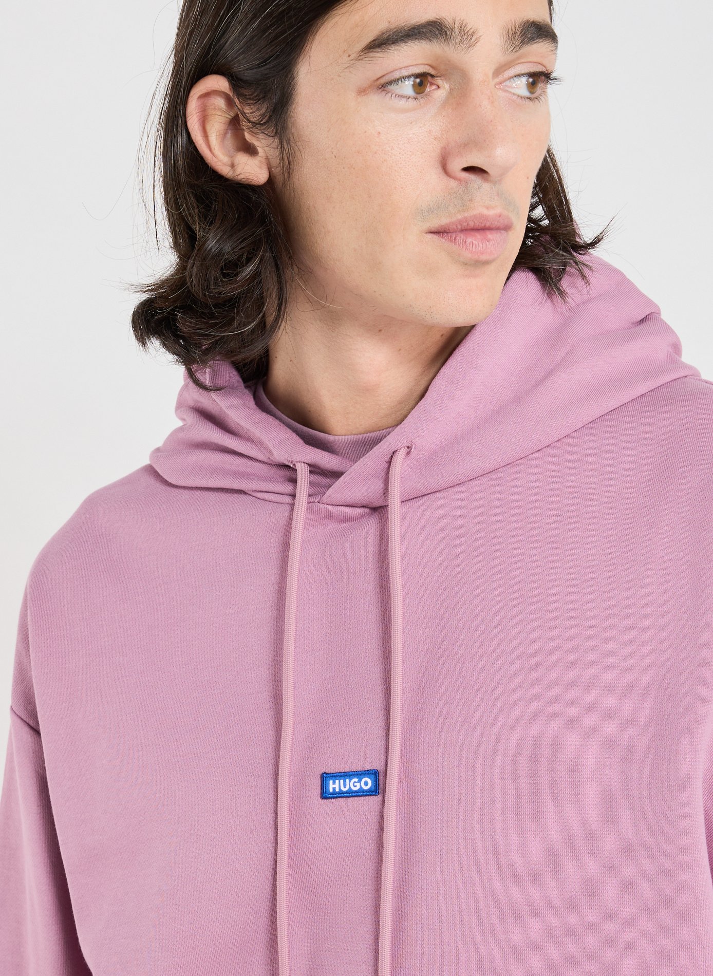 Sweat ample à capuche en coton HUGO BLUE Rose