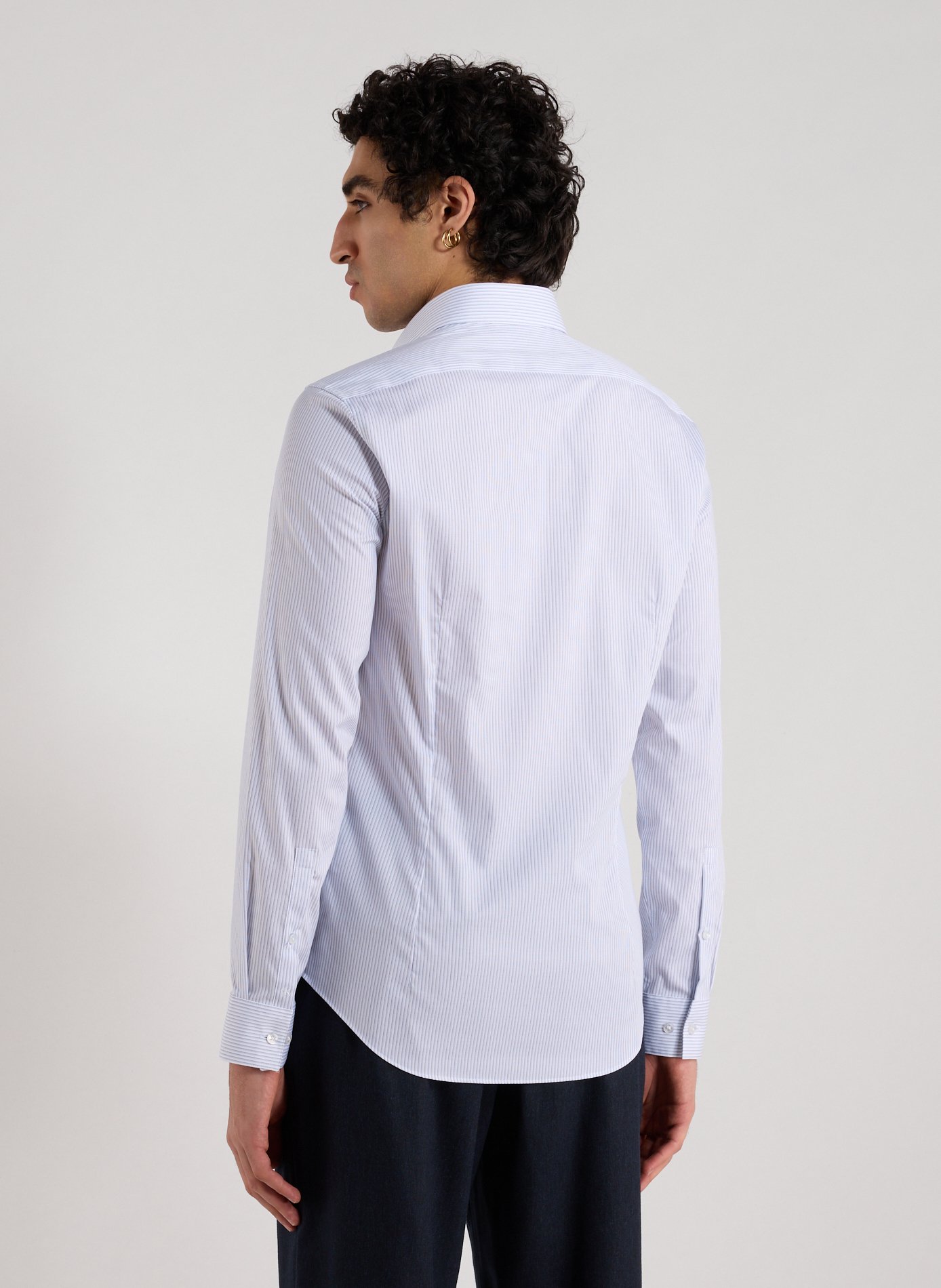 Chemise slim en coton mélangé CALVIN KLEIN Blanc