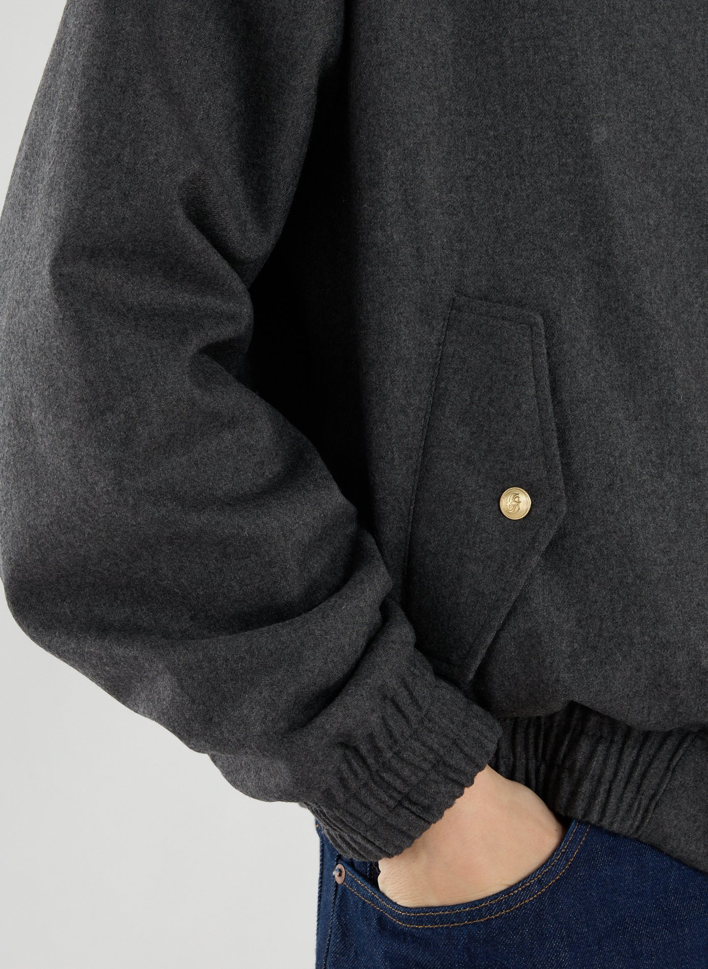 La trackjacket Flanelle en laine DROLE DE MONSIEUR Gris