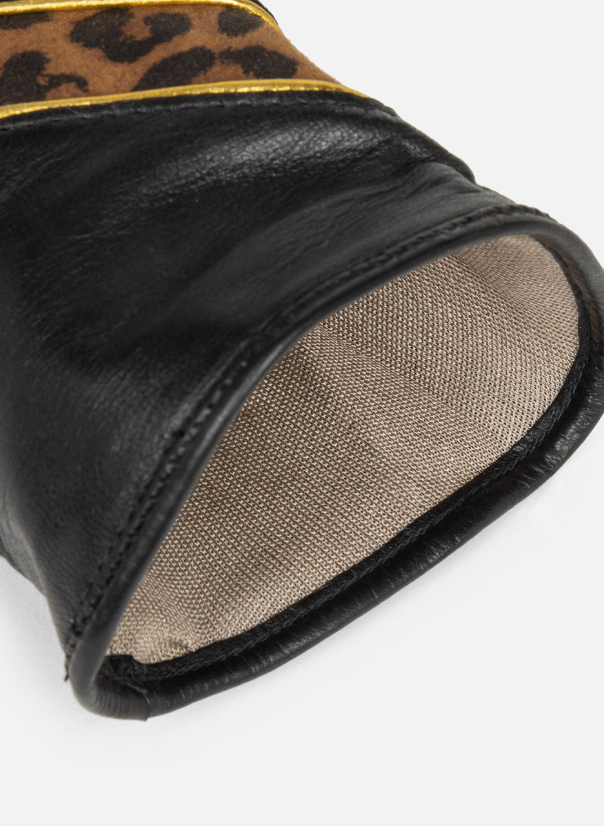 Gants en cuir d'agneau lisse LANCASTER Noir