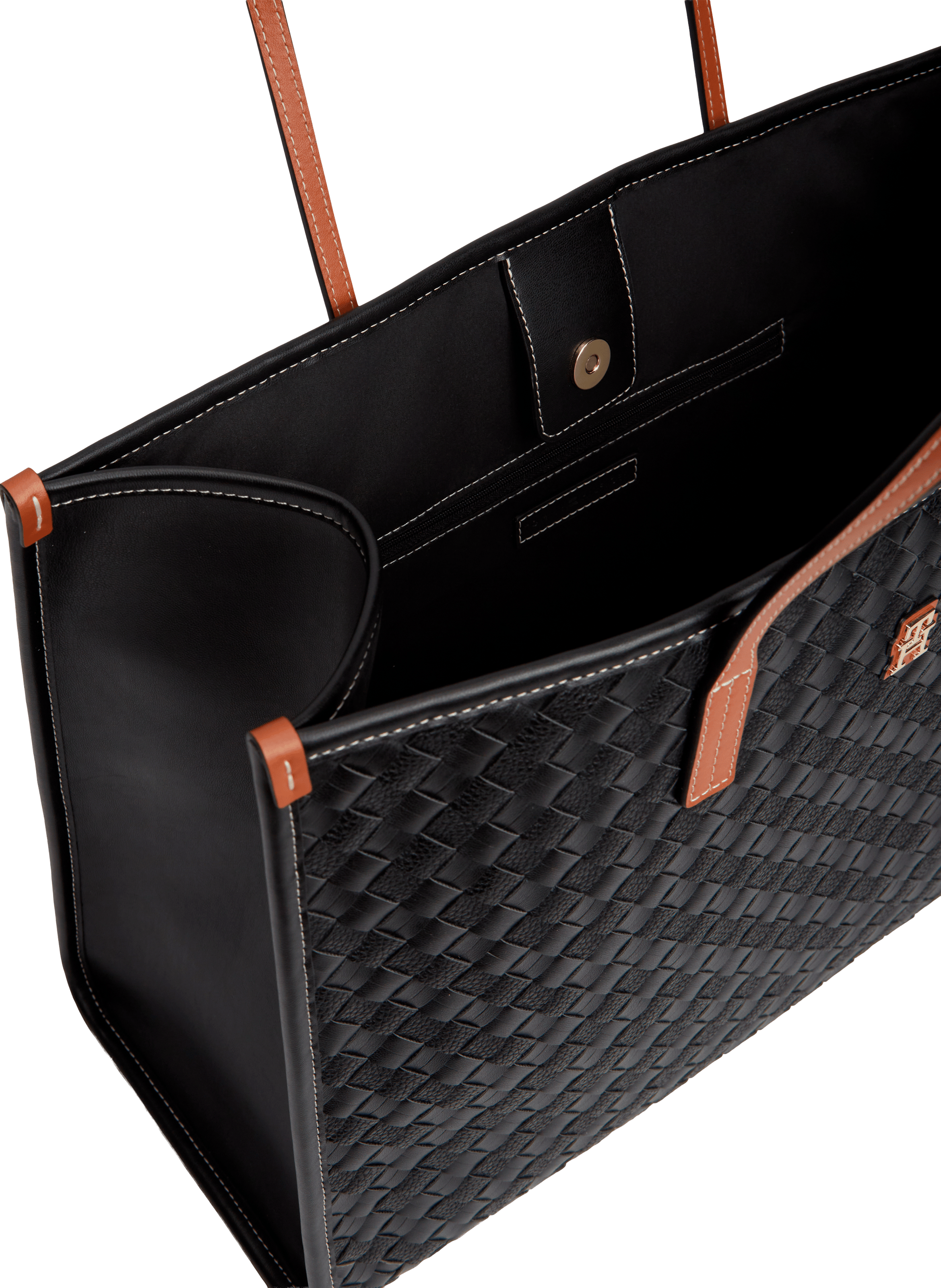 Tote bag tressé TOMMY HILFIGER Noir