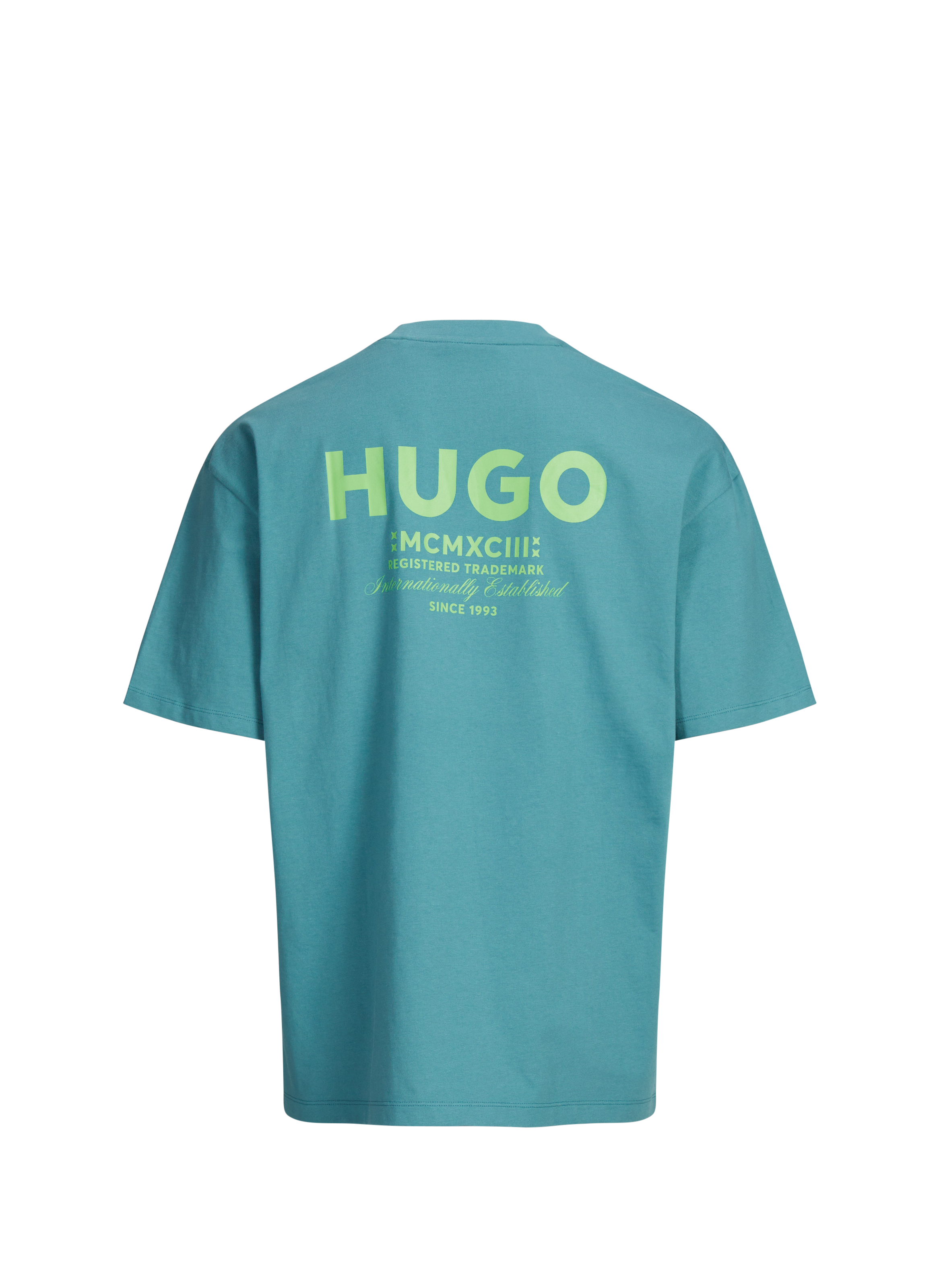 Short-sleeve printed cotton T-shirt  HUGO BLUE Blue