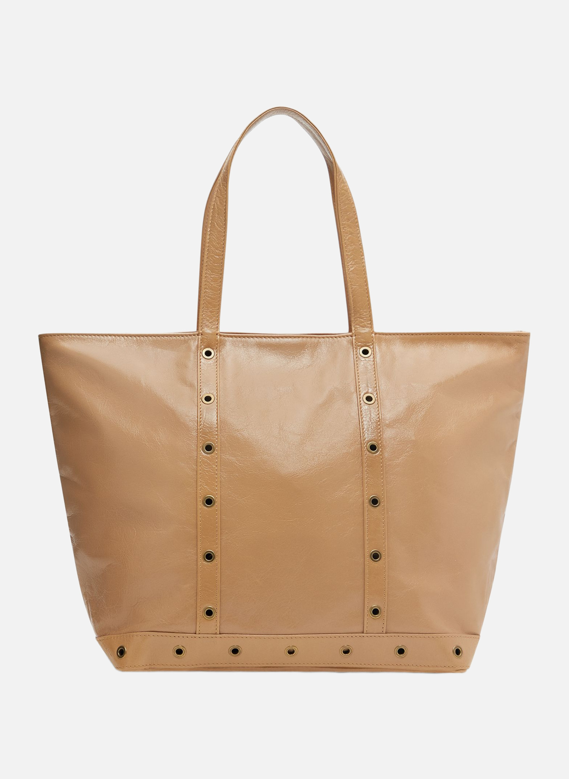 Cabas L en cuir  Macadamia