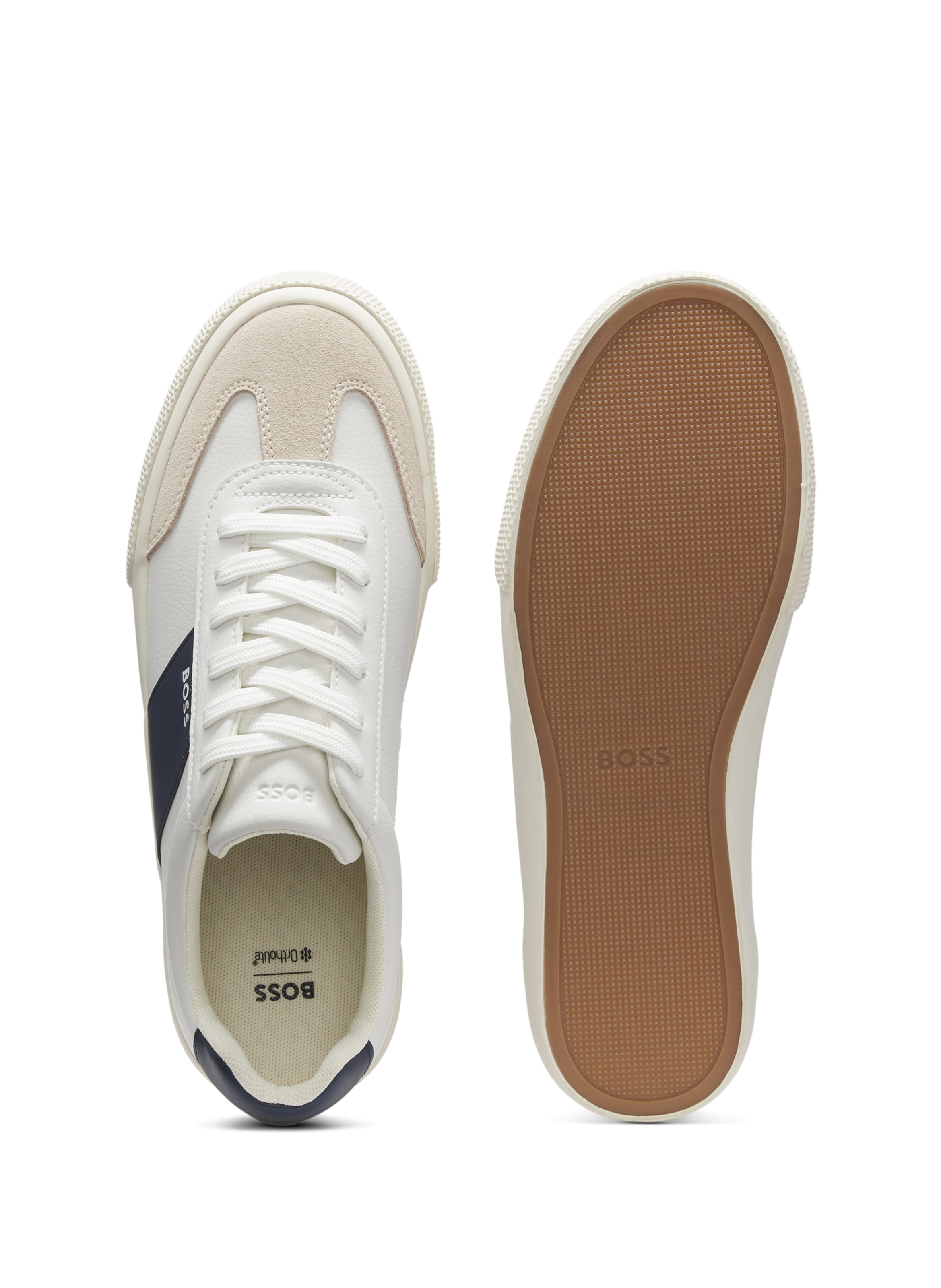 Baskets basses à logo HUGO BOSS Blanc