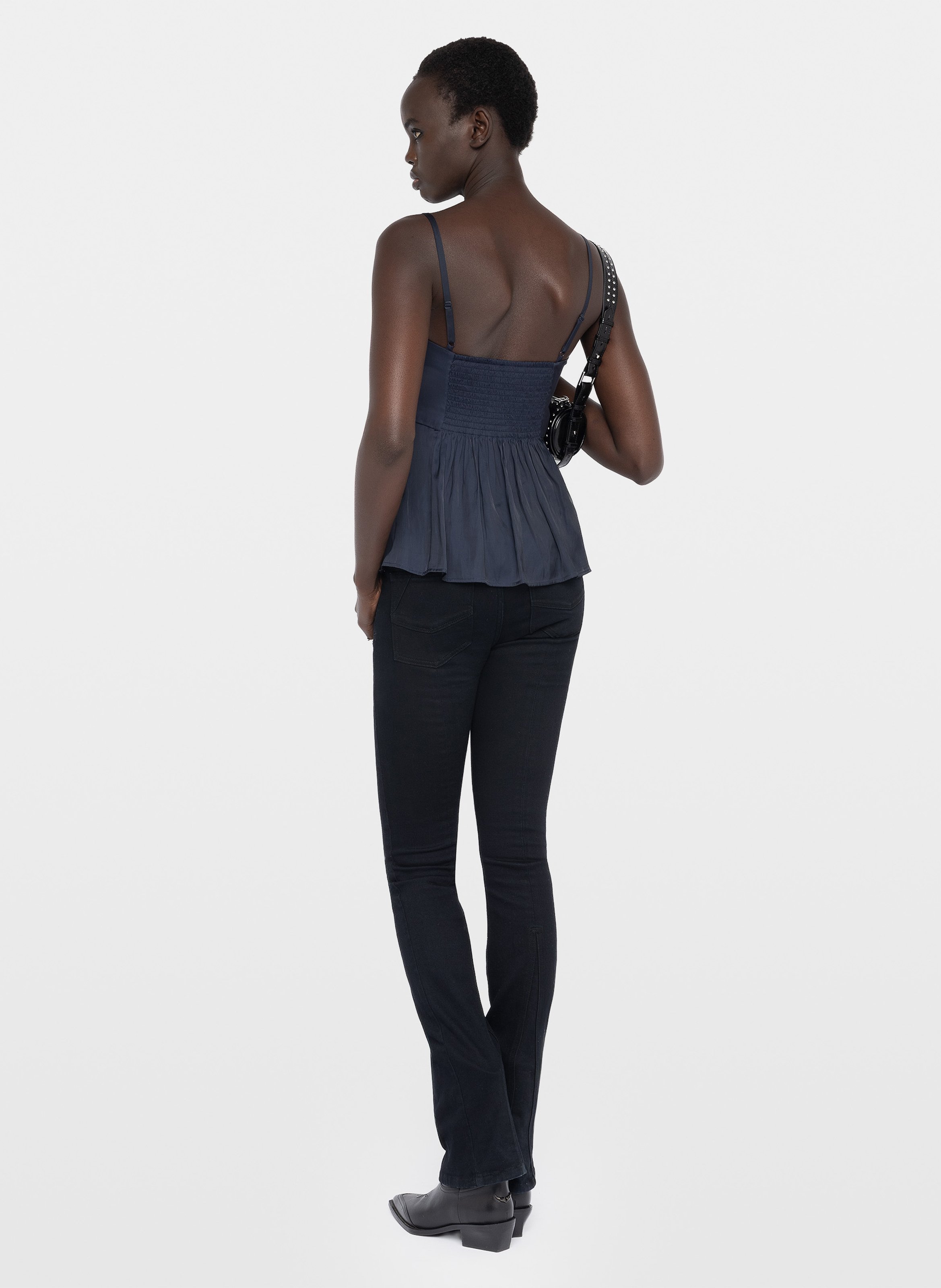 Caraco encolure v satiné cippie ZADIG&VOLTAIRE Bleu