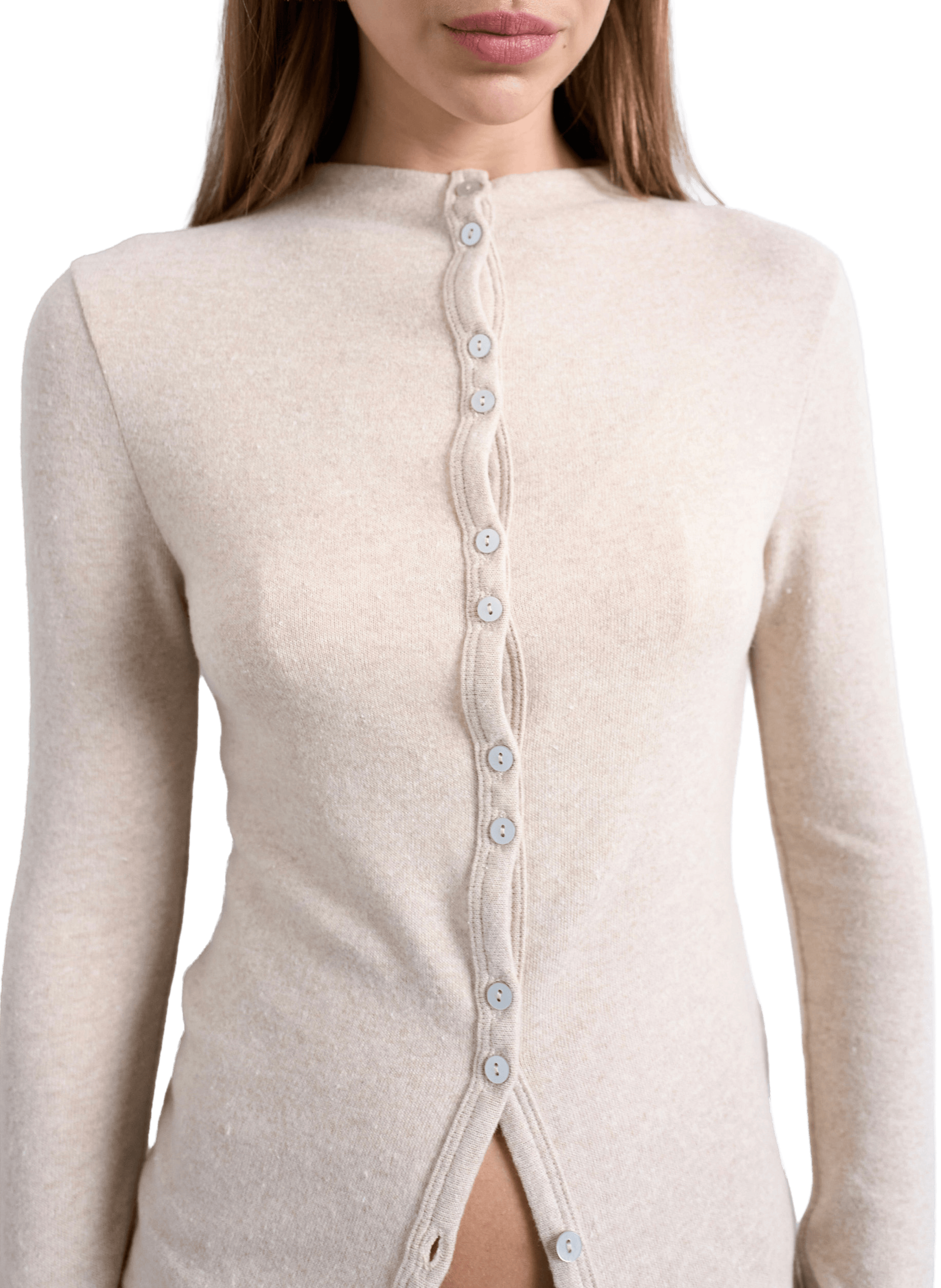 Cotton-blend cardigan TOPSHOP Beige