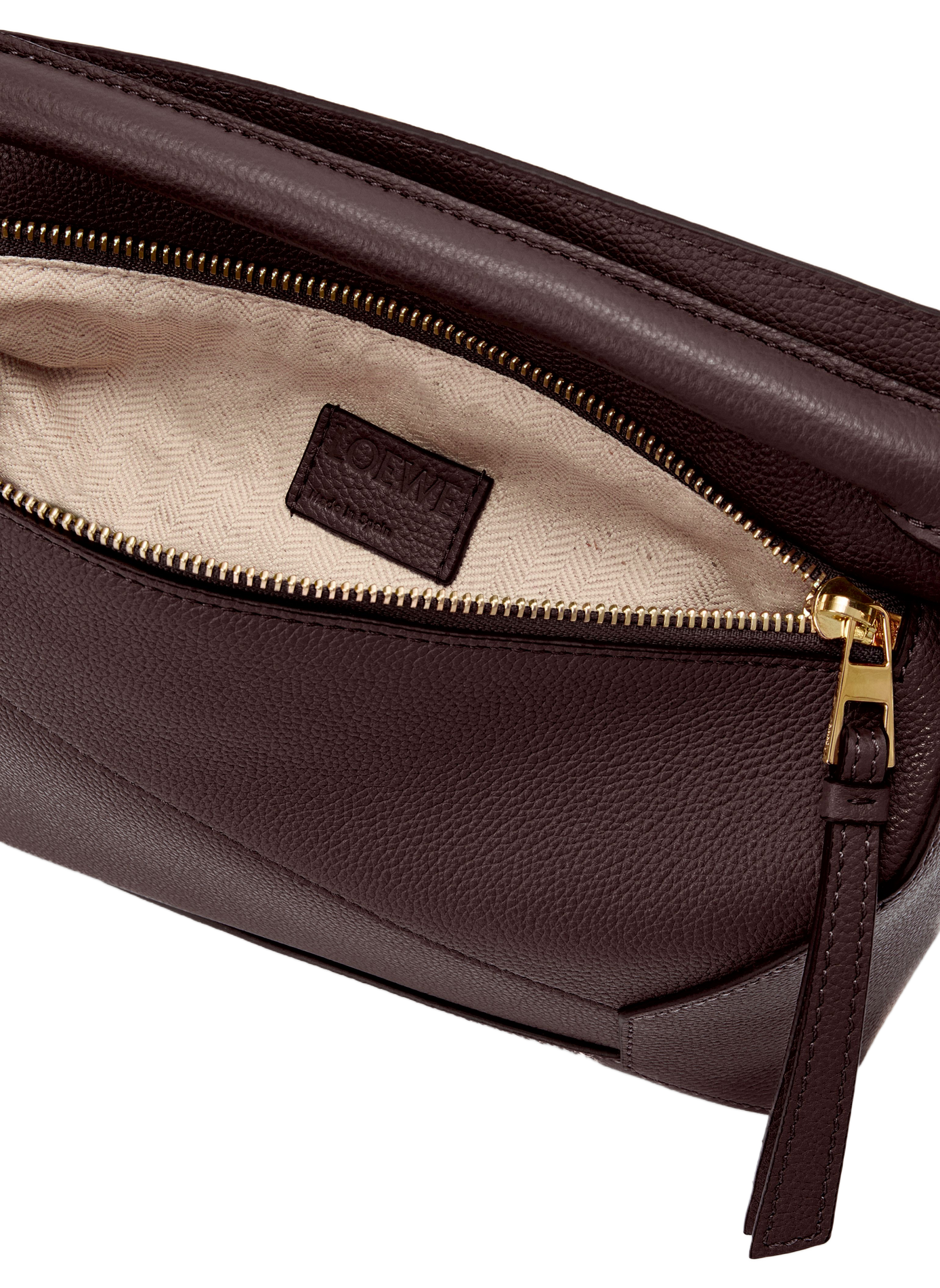 Small Puzzle Edge bag in grained calf leather LOEWE Brown