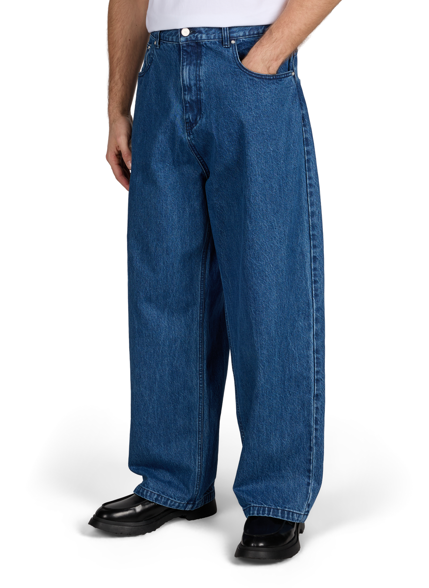 Jean baggy en denim brut de coton ARTE ANTWERP Bleu