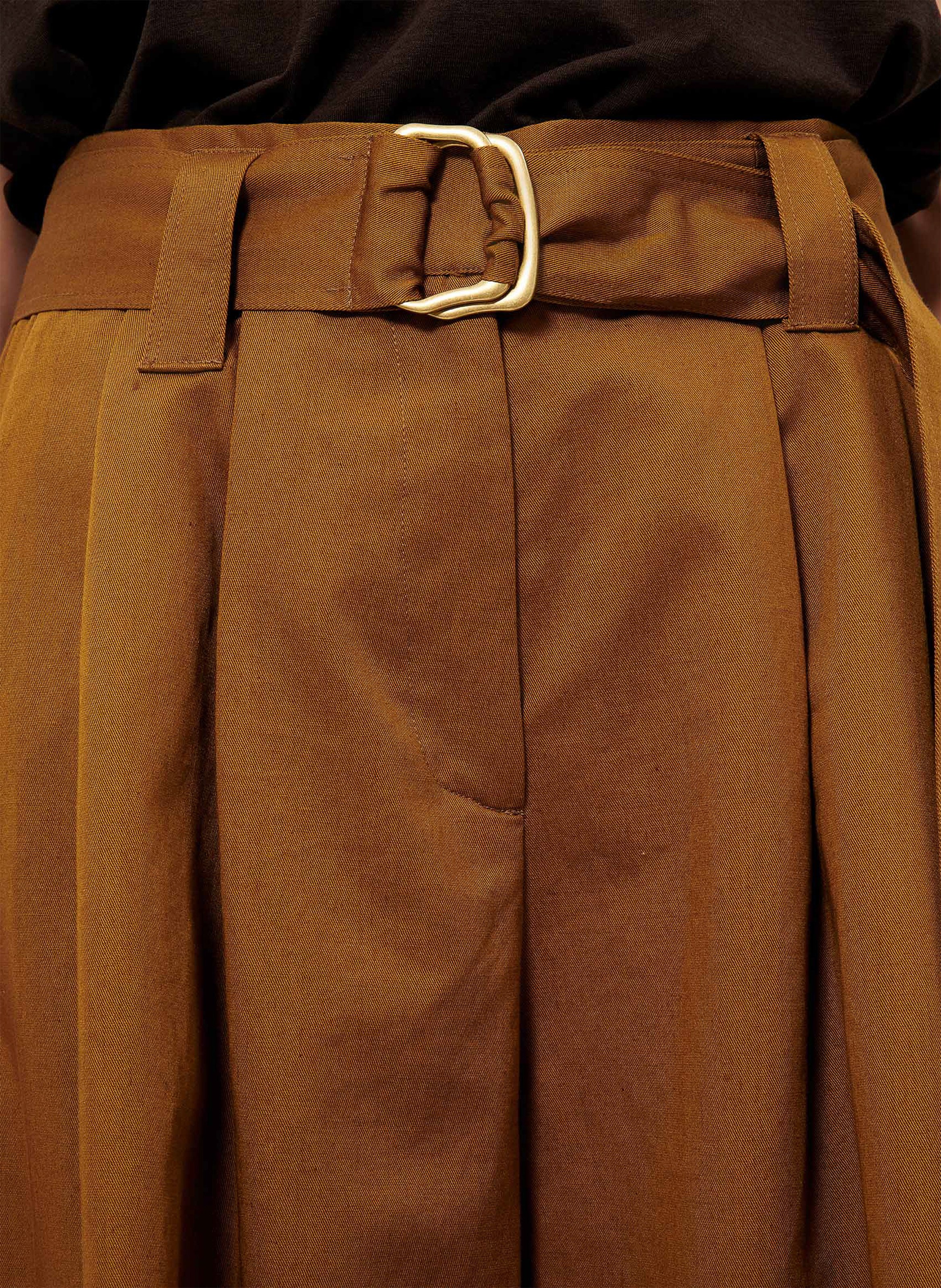 Pantalon large en coton mélangé riva SESSUN Marron