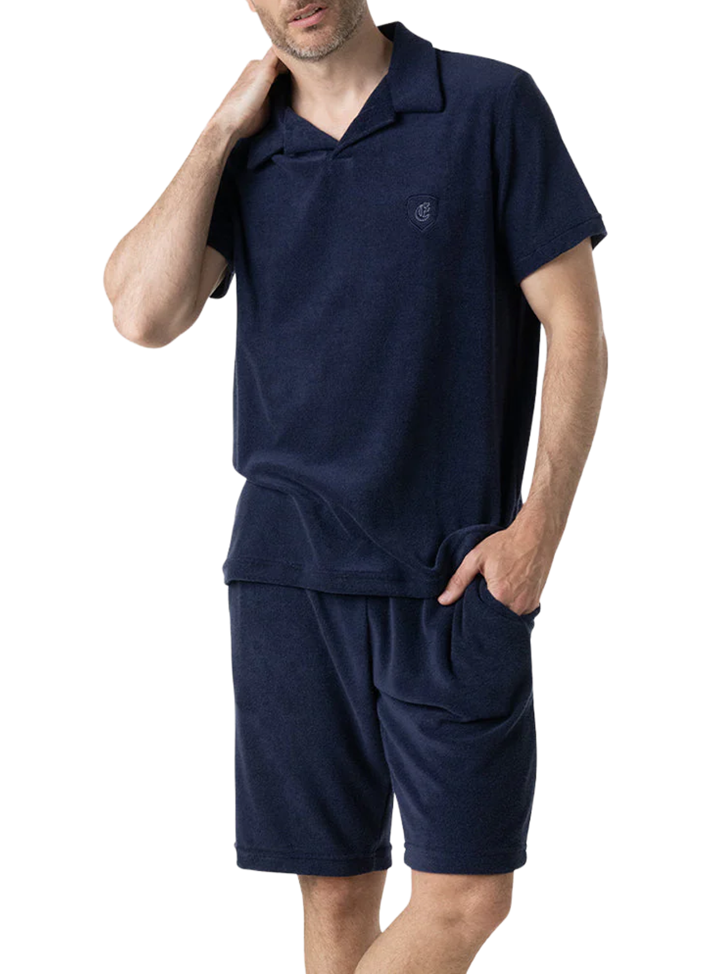 Ensemble de pyjama court éponge EMINENCE Blue