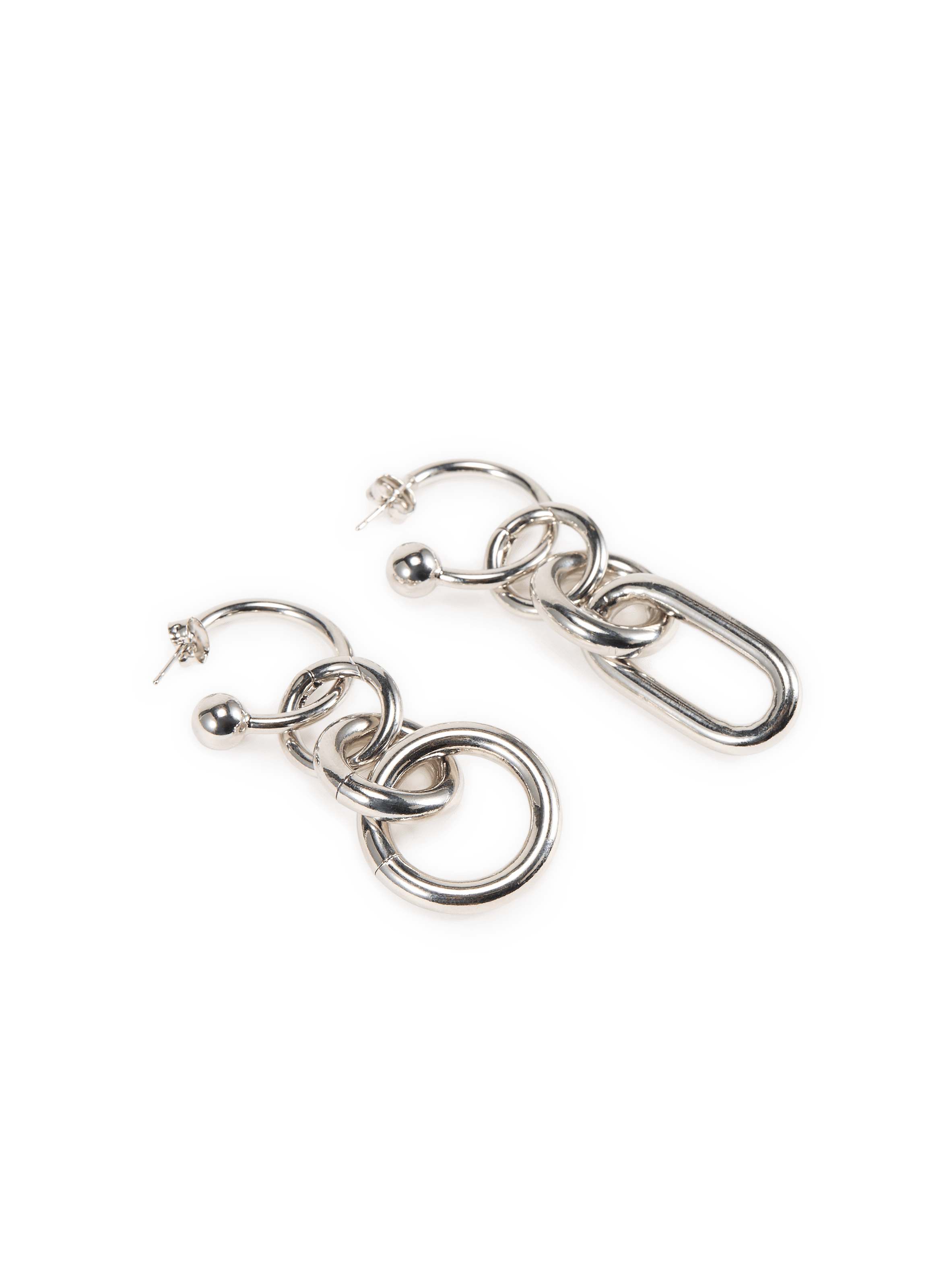 Boucles d'oreilles Troy en laiton JUSTINE CLENQUET Argent