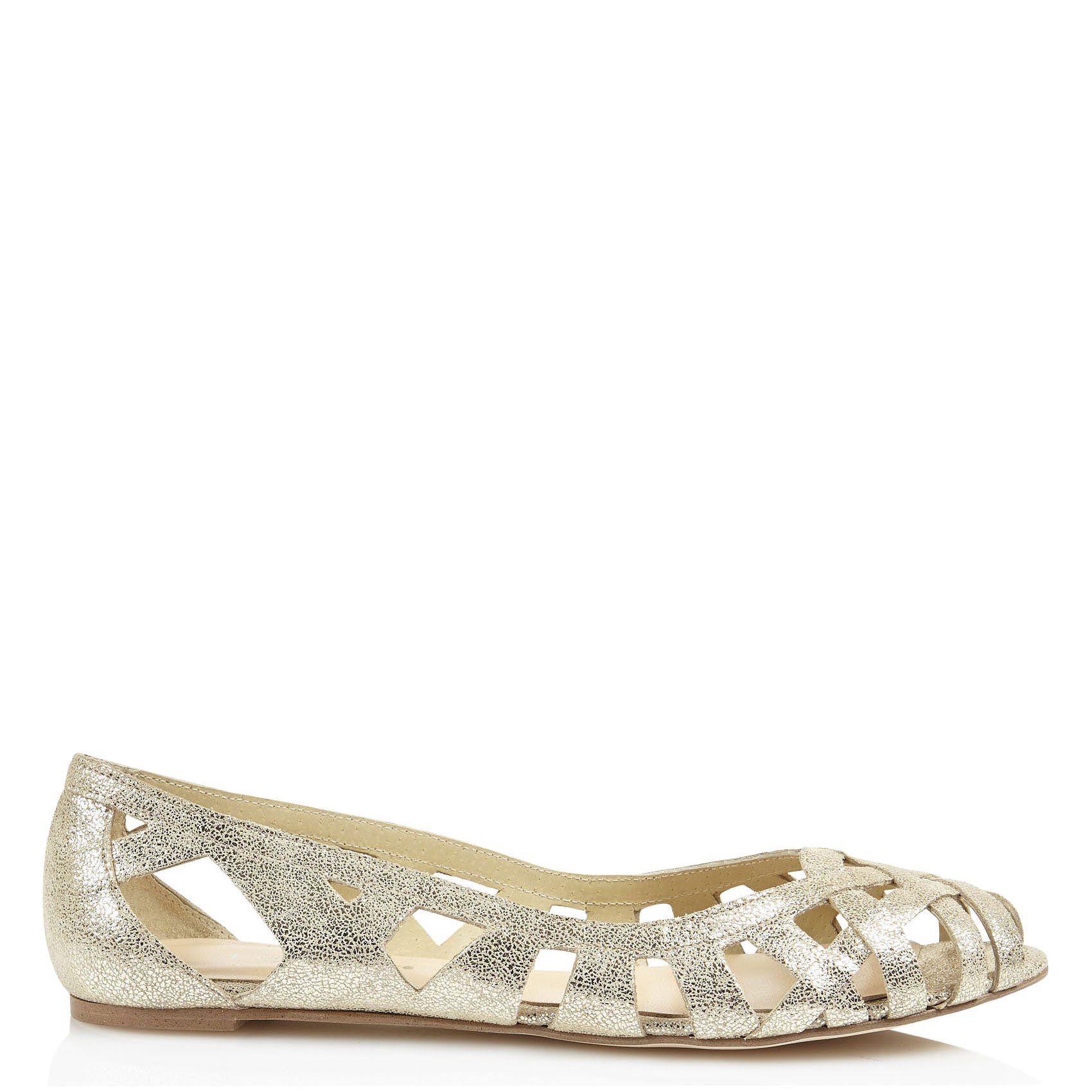 Ballerines ajourées en cuir deray JONAK Doré