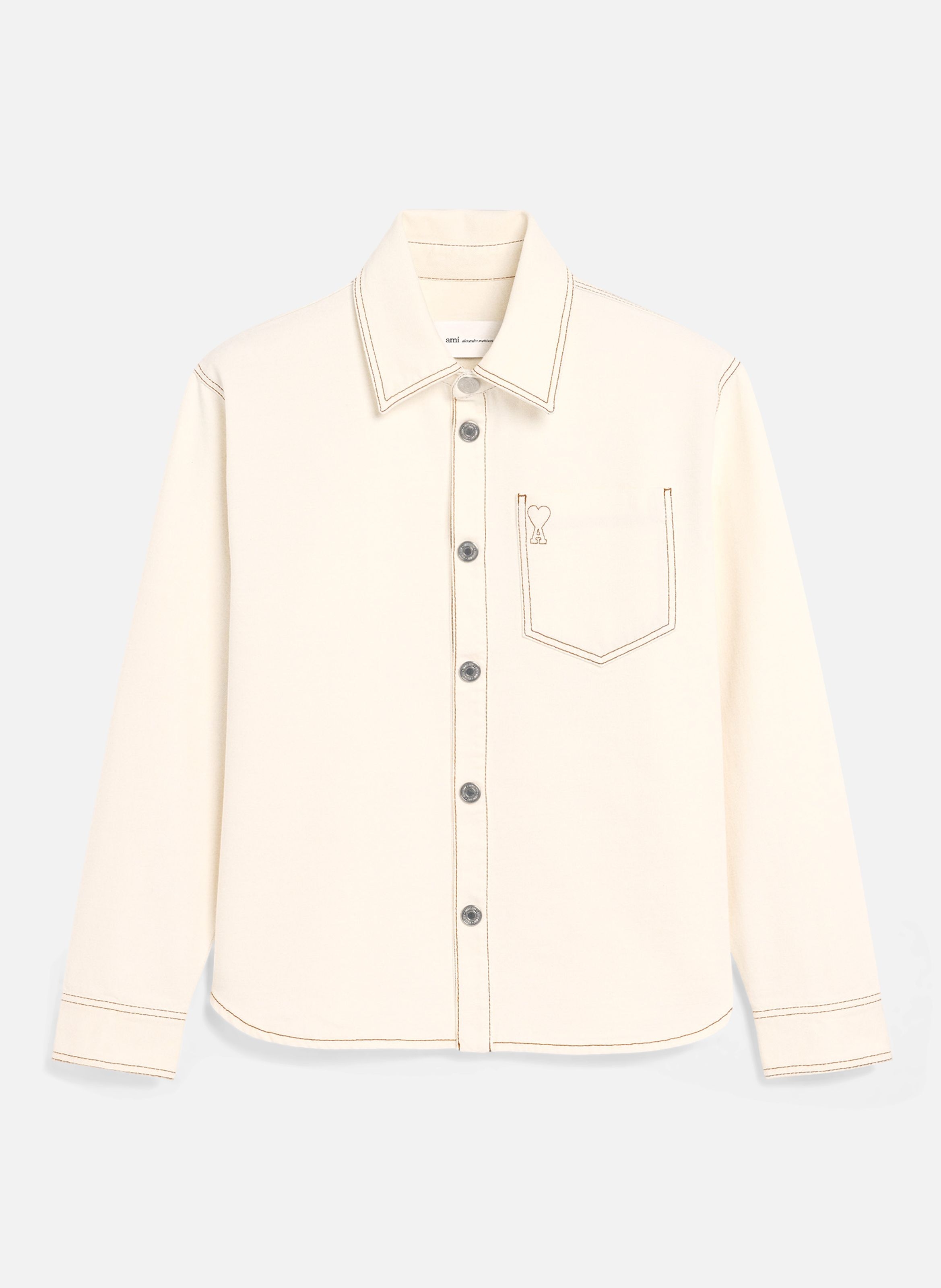 Surchemise ami de coeur en coton AMI PARIS Blanc