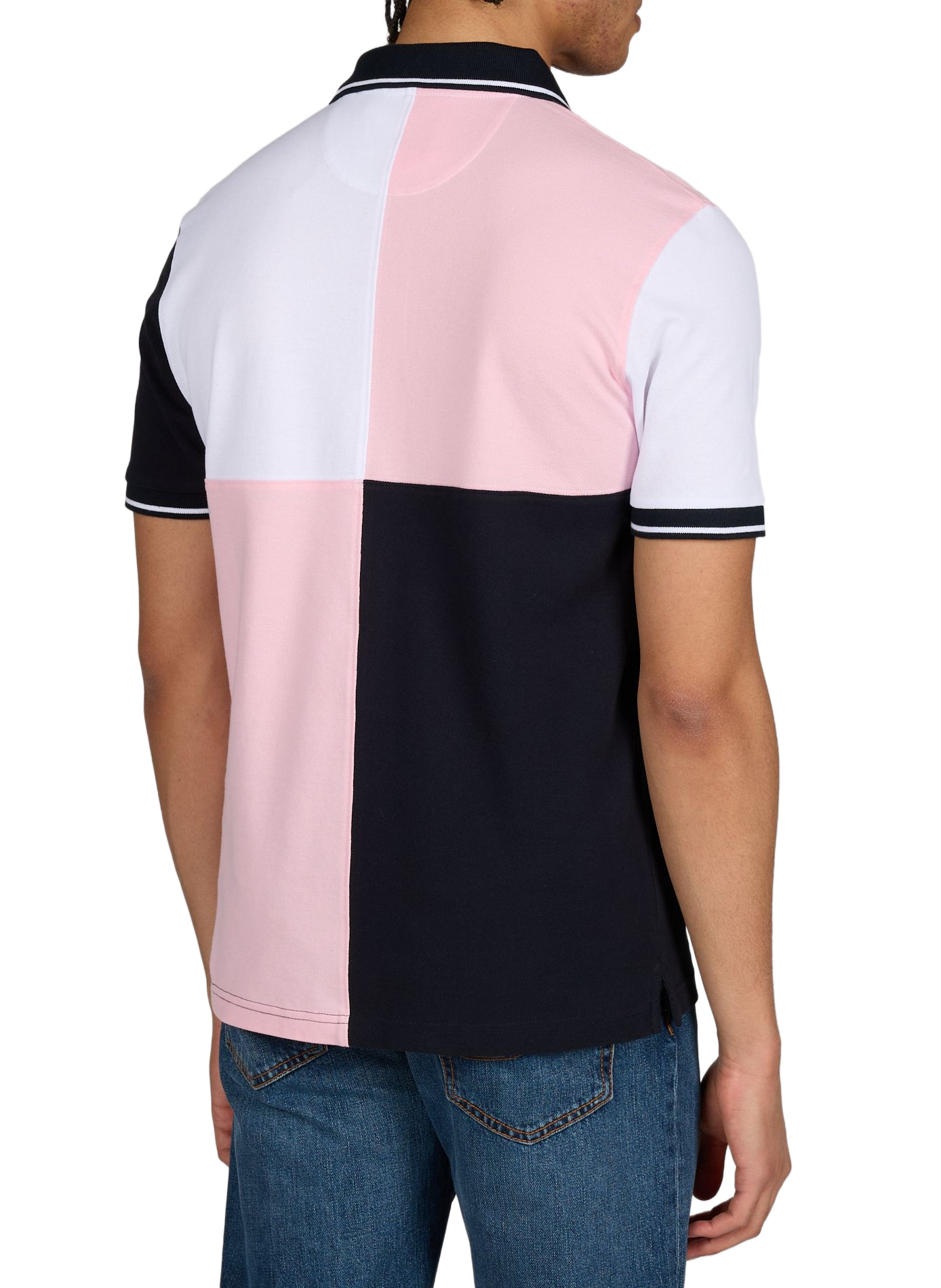 Short-sleeved cotton piqué polo EDEN PARK Pink