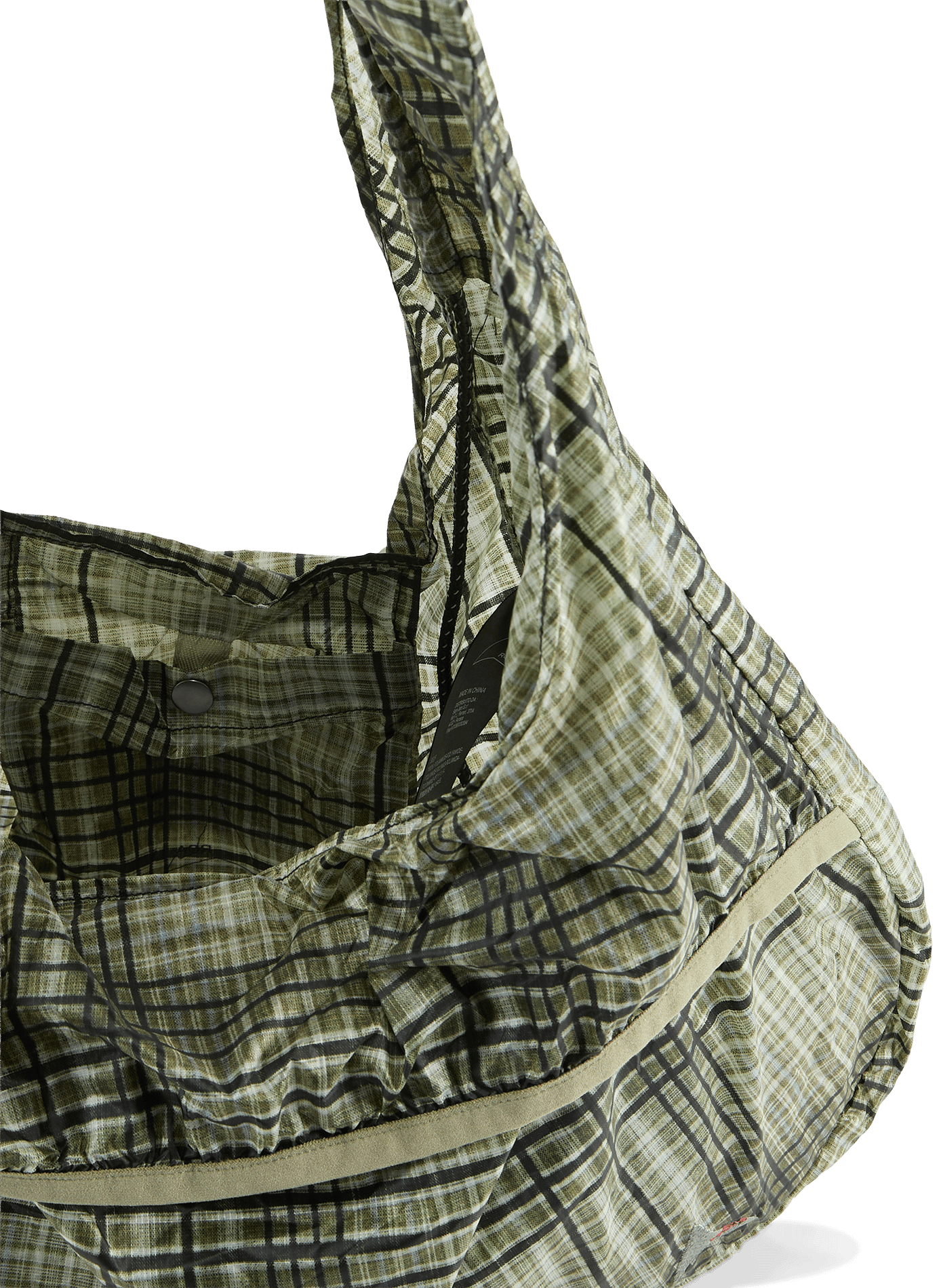 Sac épaule pliable à carreaux Laki ROA Vert