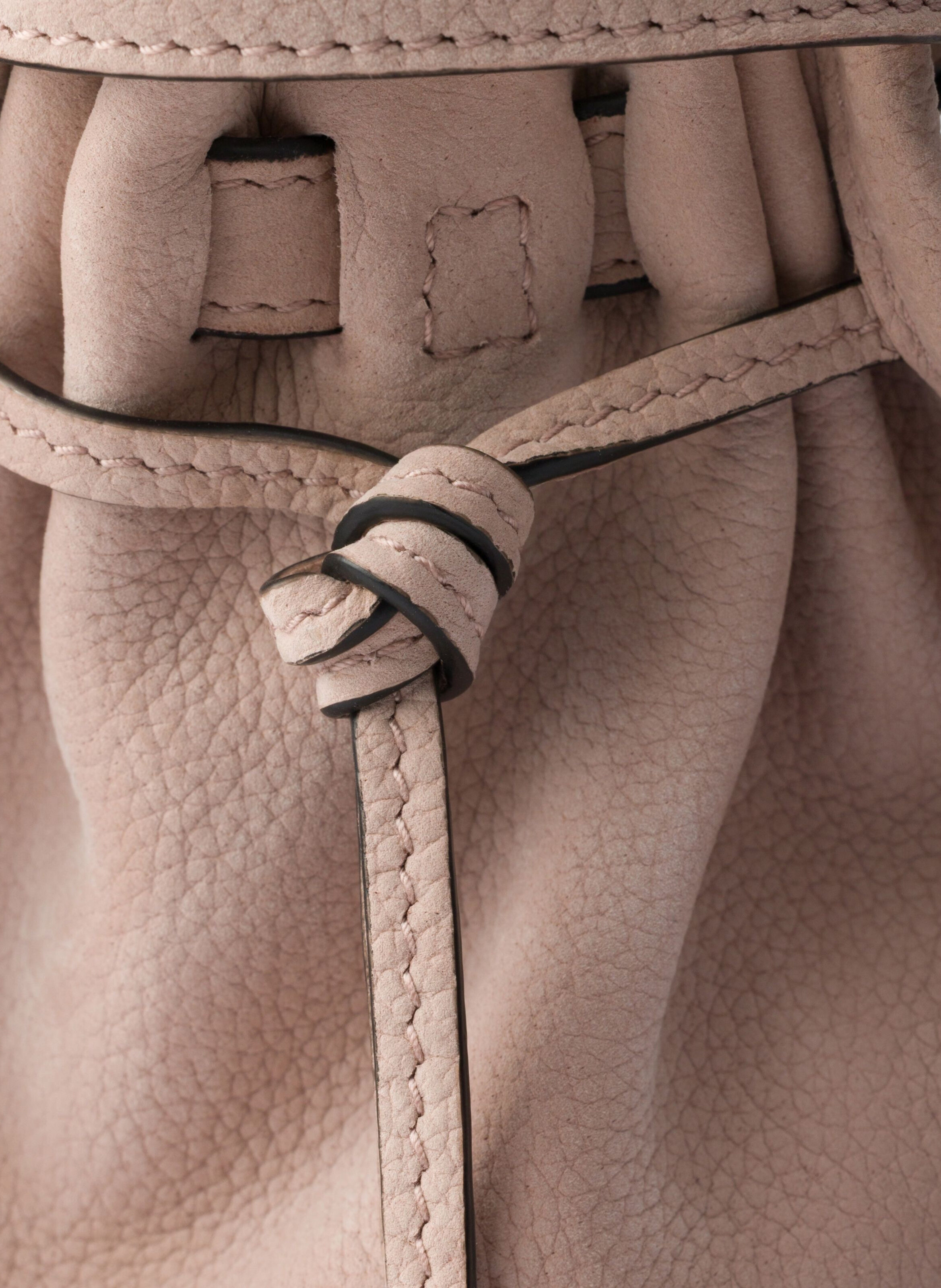 Sac à main prada bonnie en cuir nubuck de taille m PRADA Rose