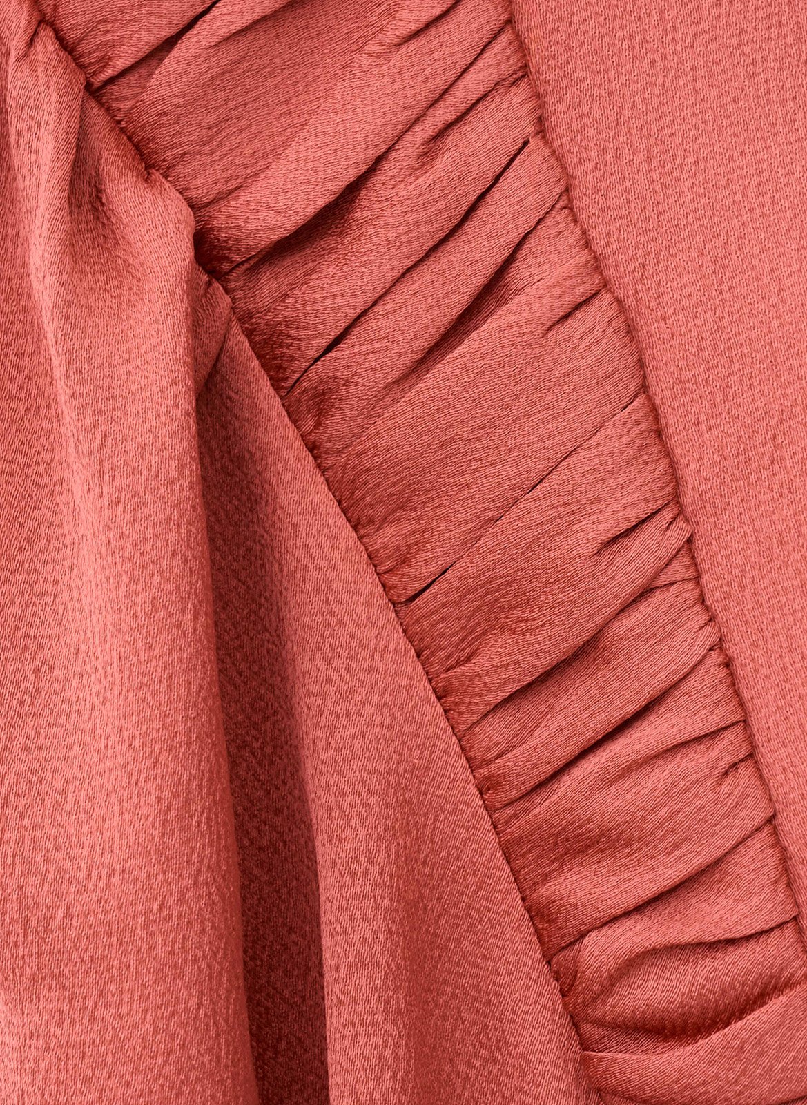 Robe midi satinée col v charlotte BA&SH Rose