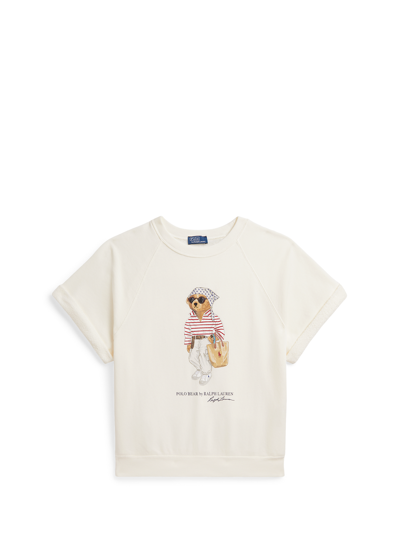 Pull à motif encoton mélangé POLO RALPH LAUREN Blanc