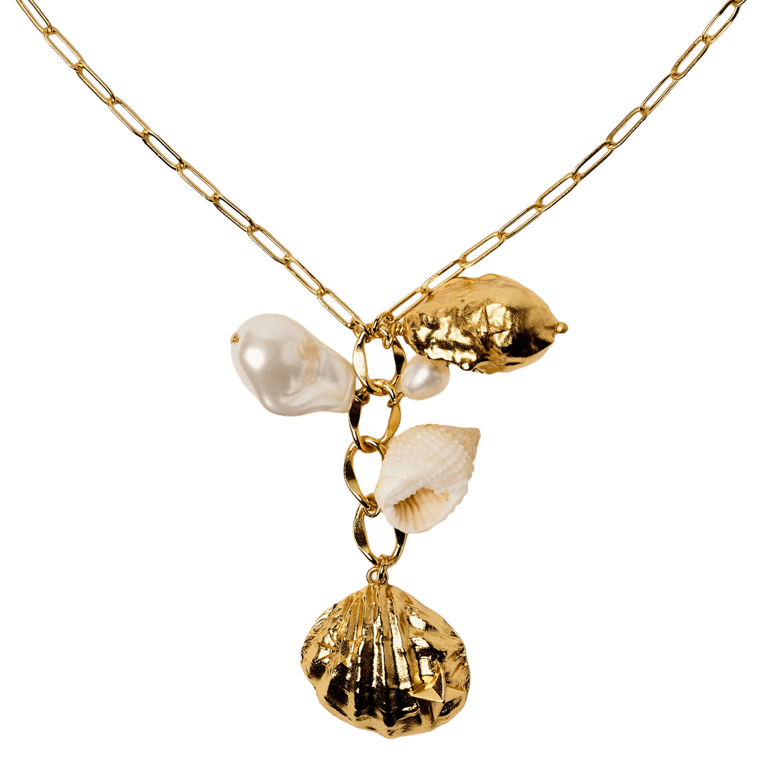 Colier à pendentifs fantaisie neptia SESSUN Doré