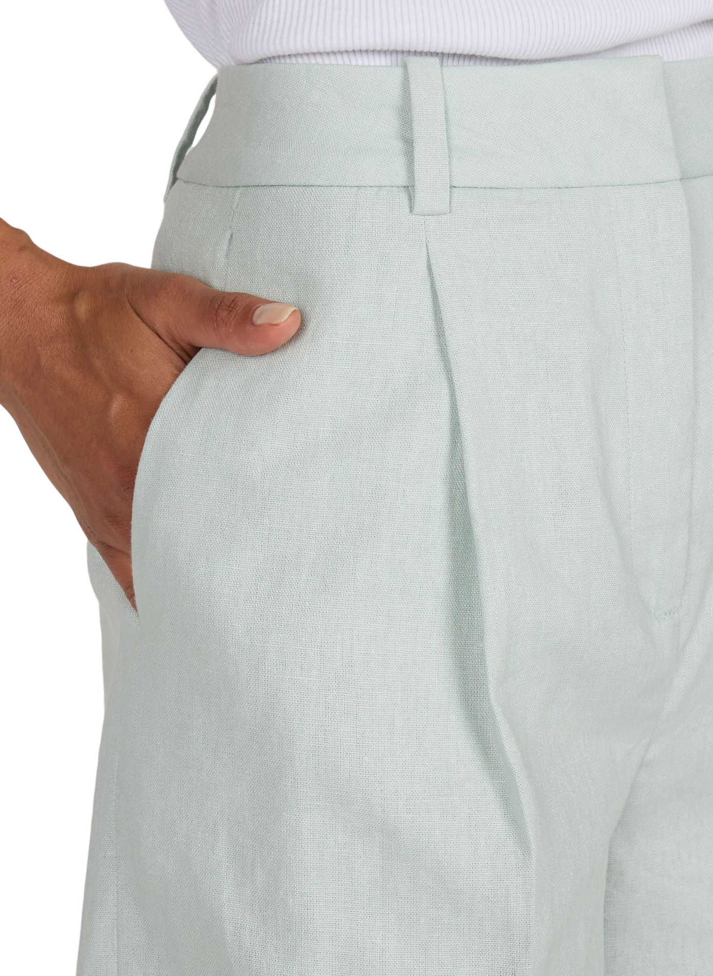 Short in blended linen CALVIN KLEIN Green