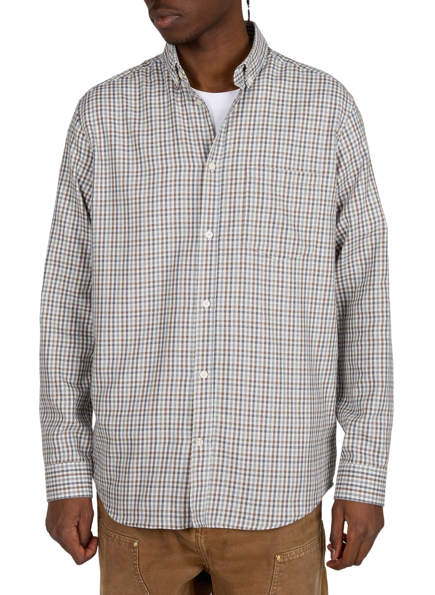 Straight cotton shirt | Beige AU PRINTEMPS PARIS Men