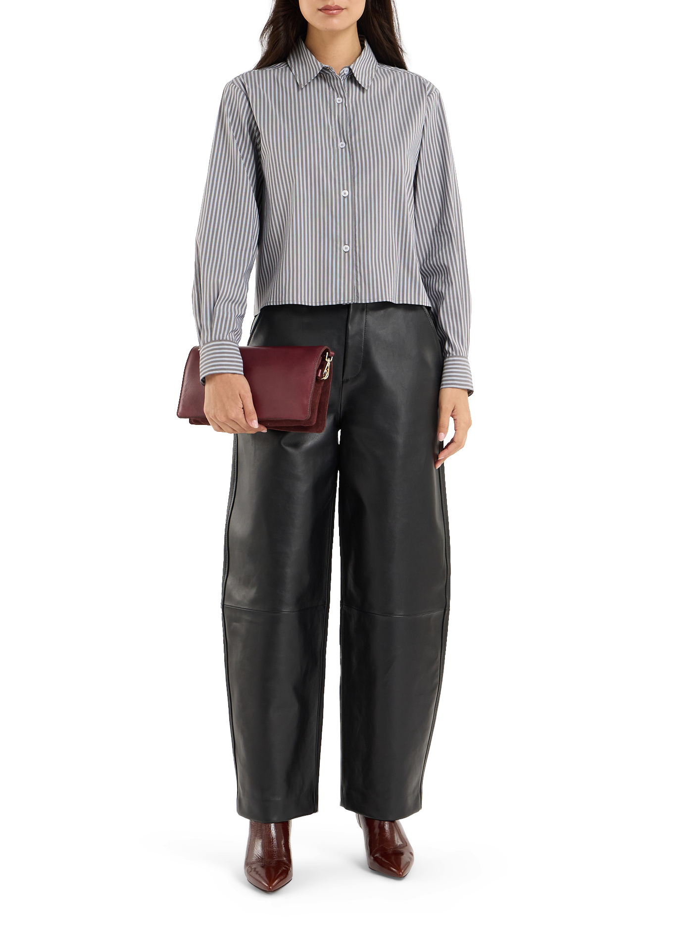 Leather shoulder bag SAISON 1865 Red