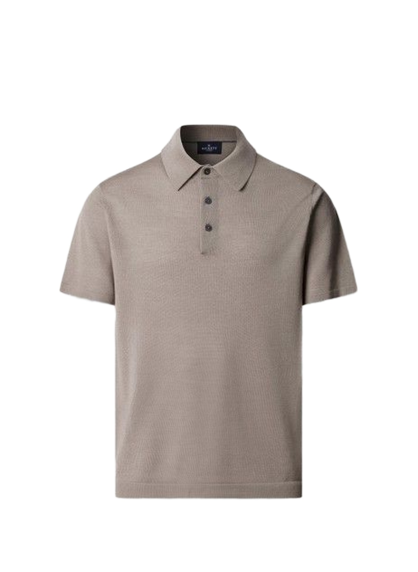 Polo droit en laine et soie HACKETT Beige